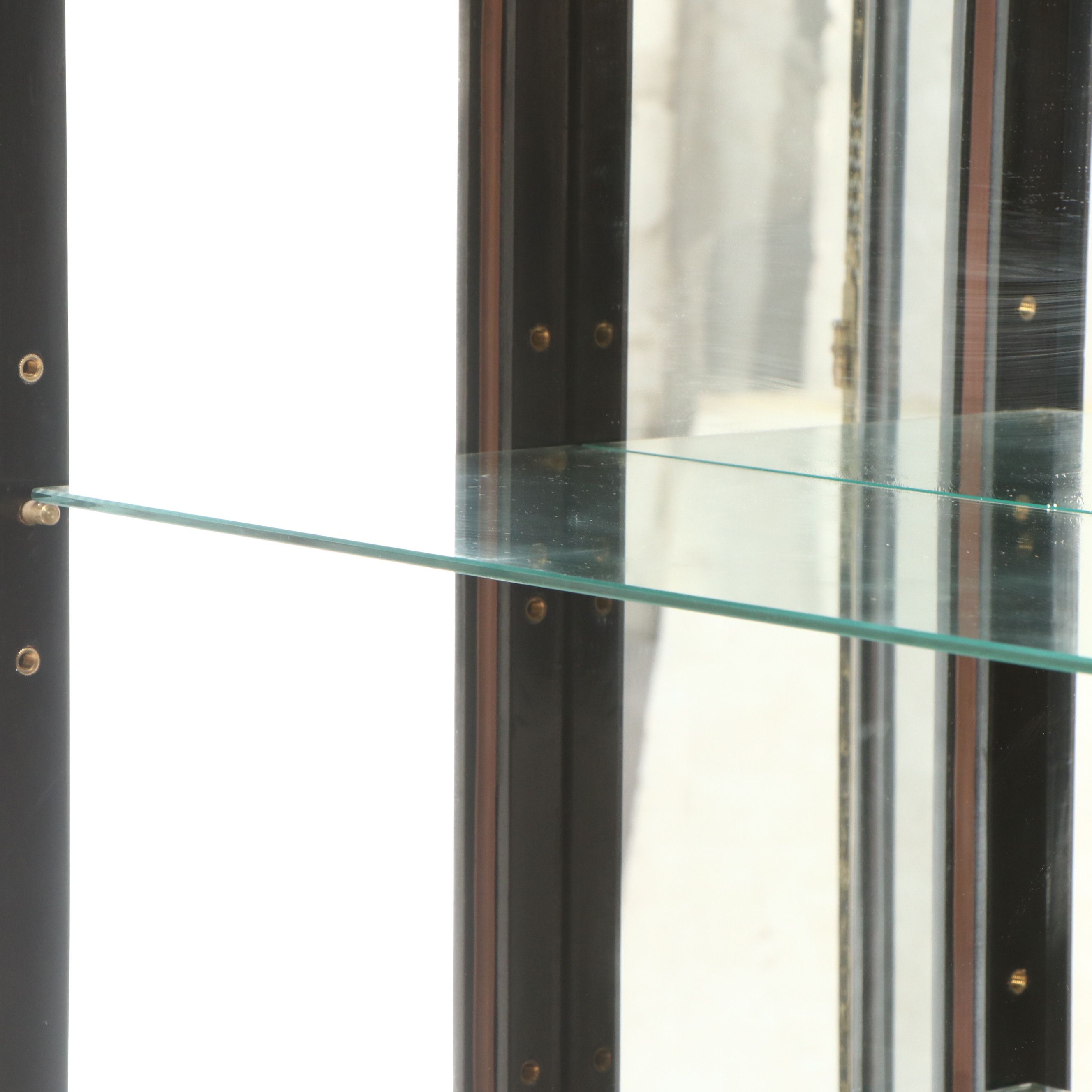 Chinese Gilt and Lacquered Wood China Cabinet, Late 20th Century