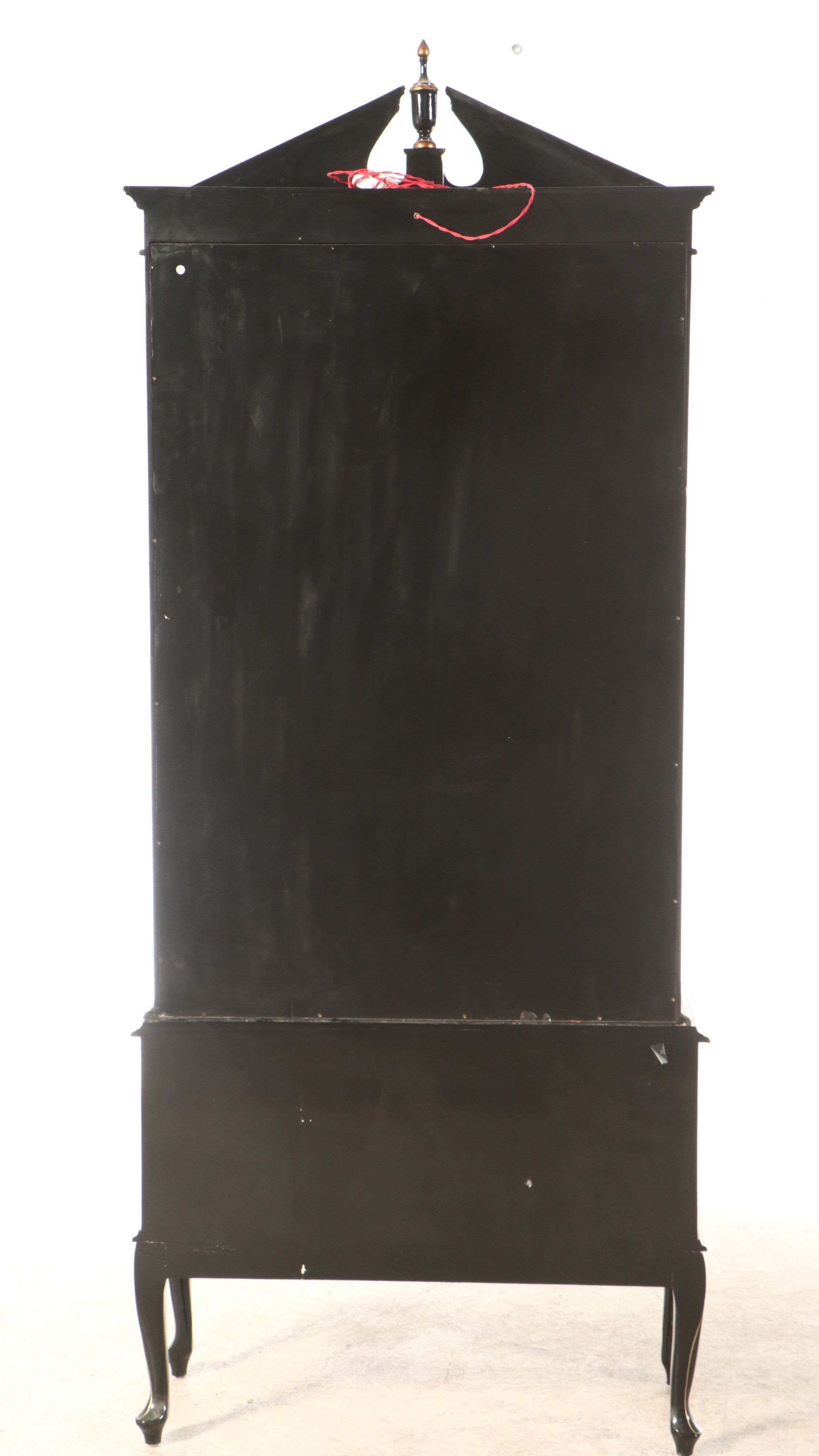 Chinese Gilt and Lacquered Wood China Cabinet, Late 20th Century