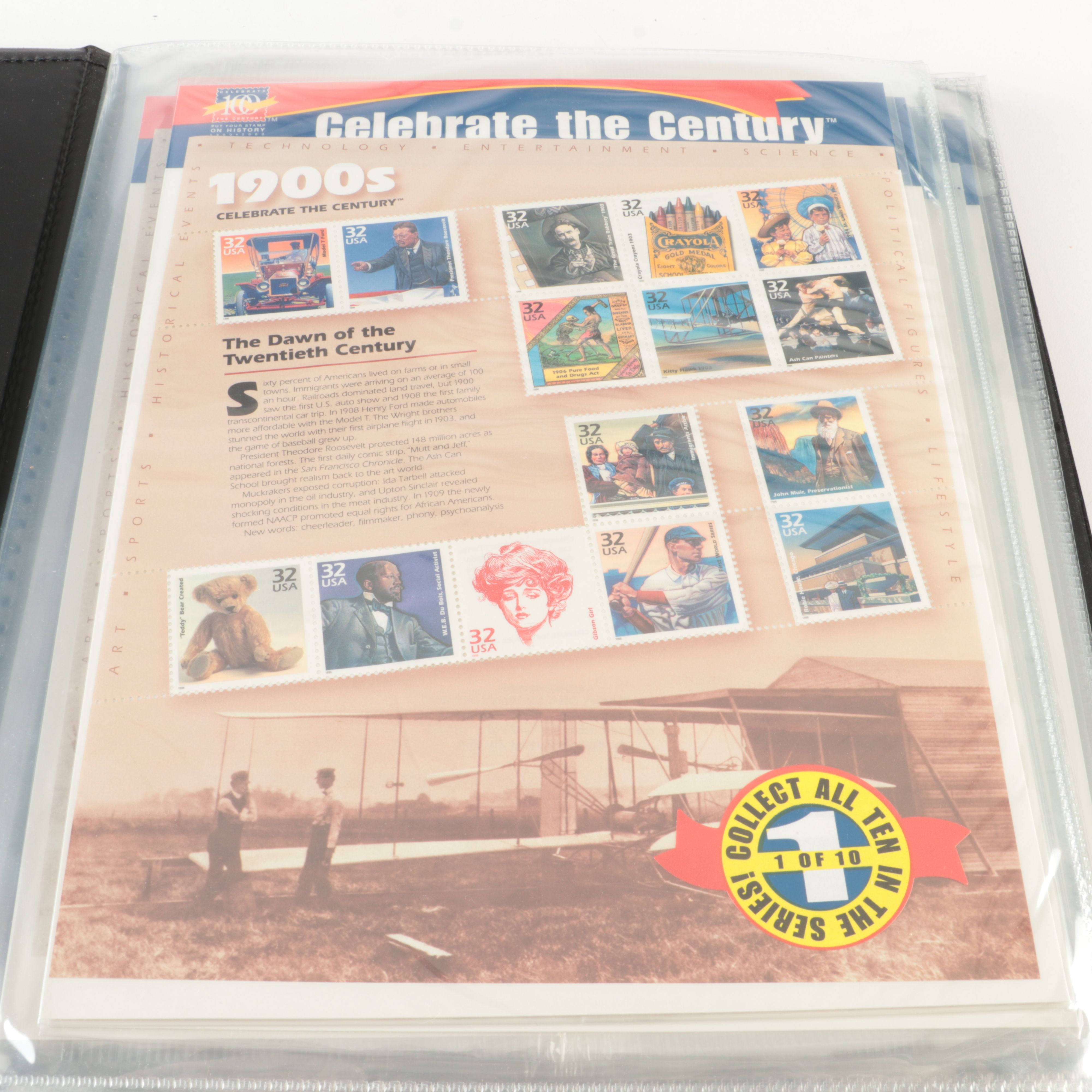 Four U.S. Postage Stamp Albums, Including First Day Panels and More