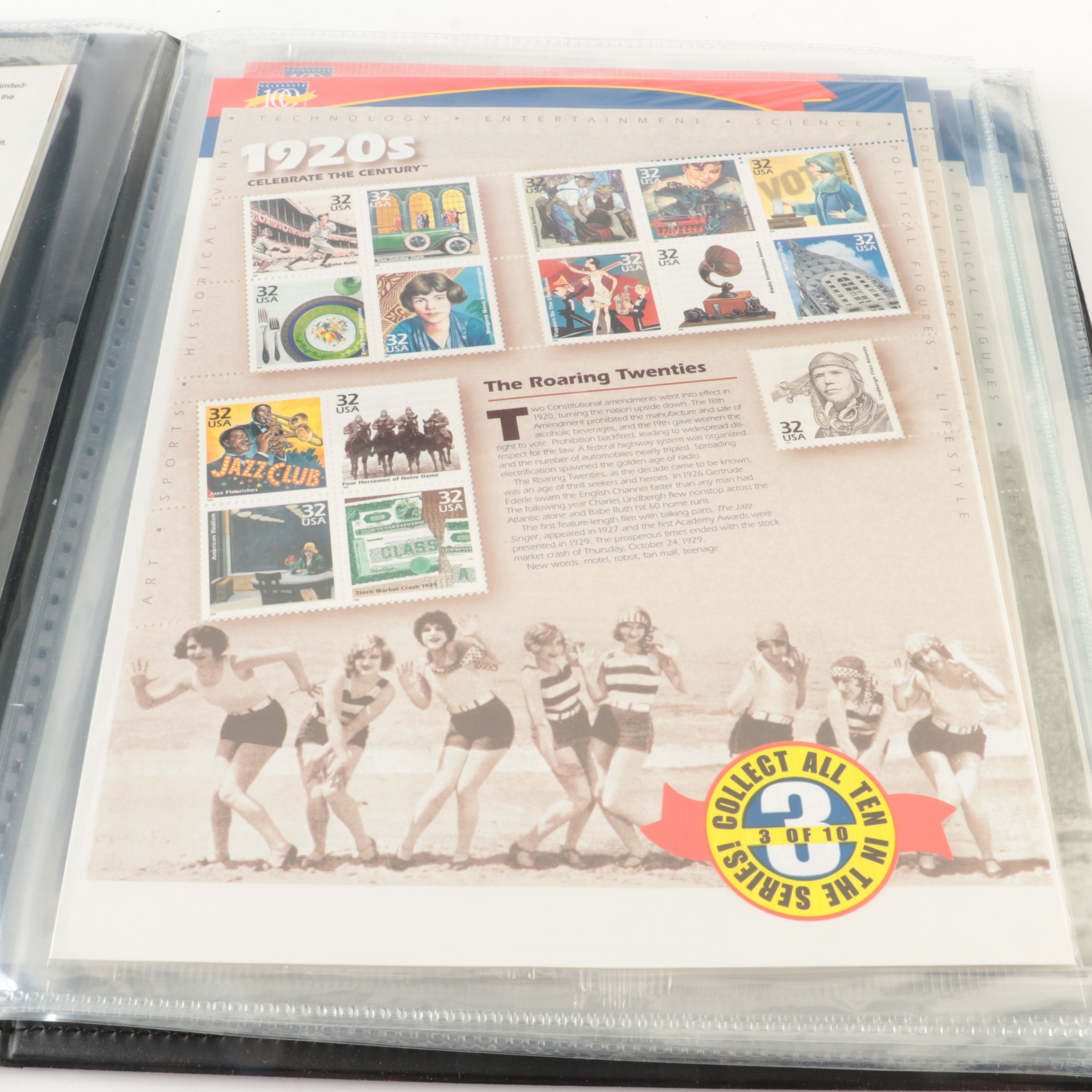 Four U.S. Postage Stamp Albums, Including First Day Panels and More