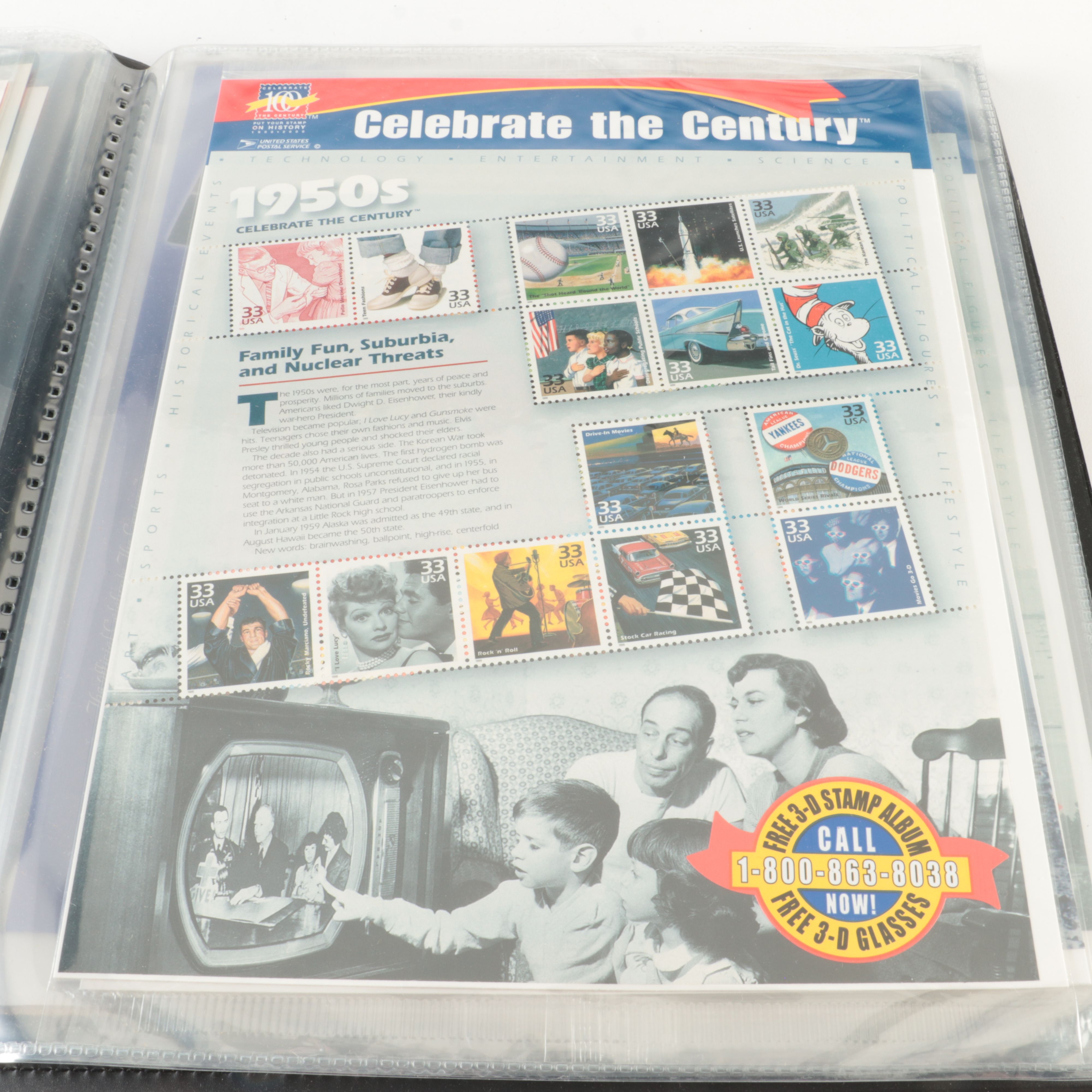 Four U.S. Postage Stamp Albums, Including First Day Panels and More