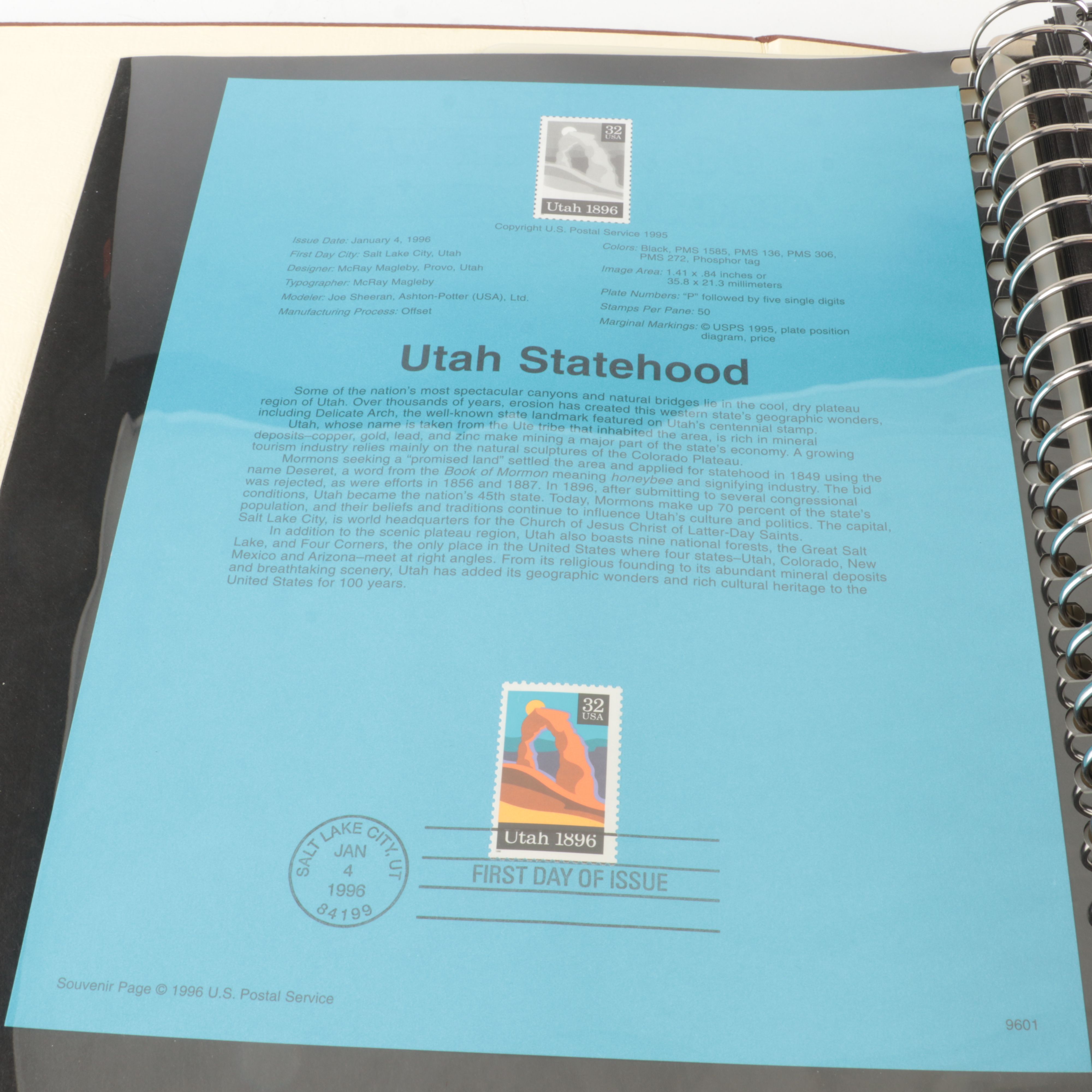 Four U.S. Postage Stamp Albums, Including First Day Panels and More