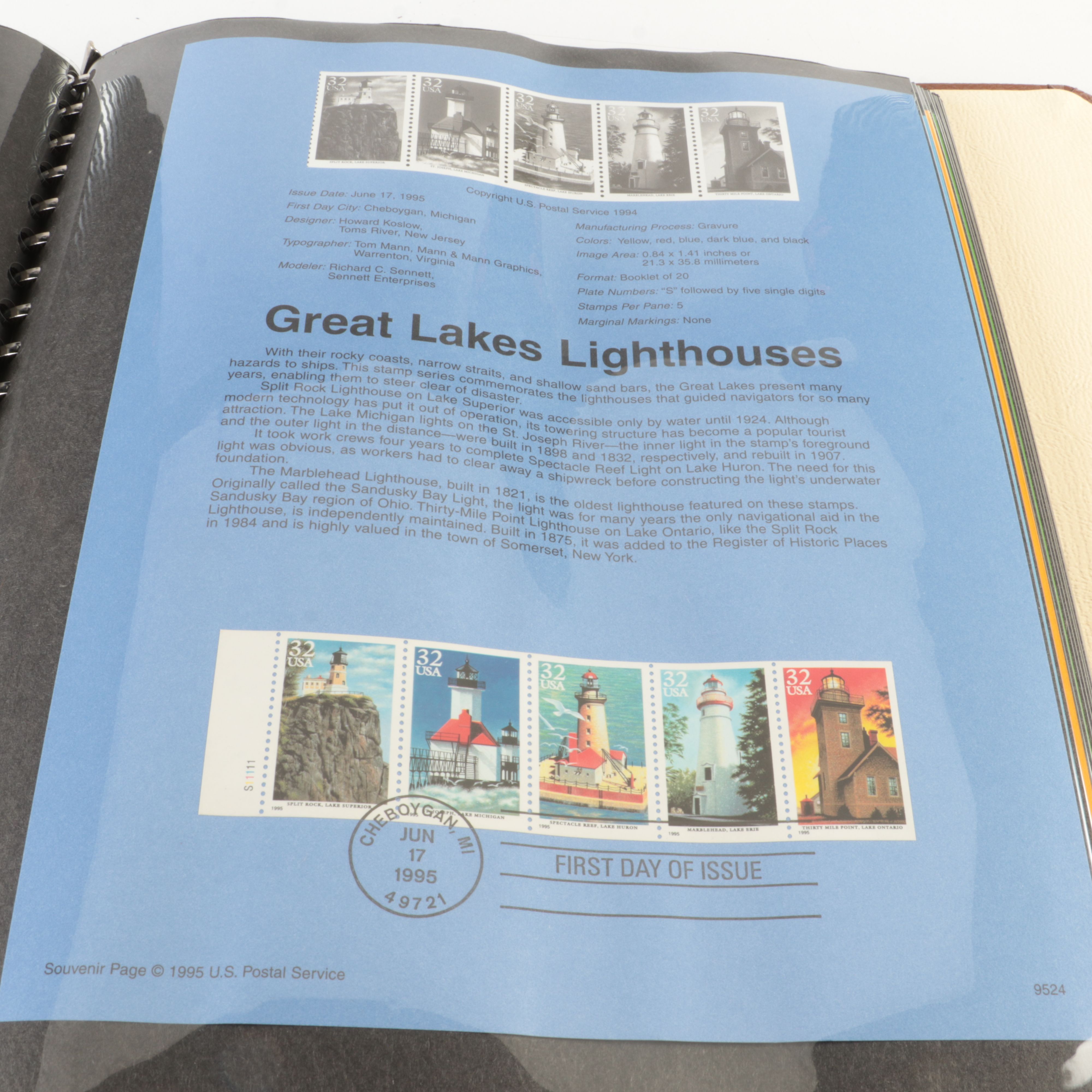 Four U.S. Postage Stamp Albums, Including First Day Panels and More