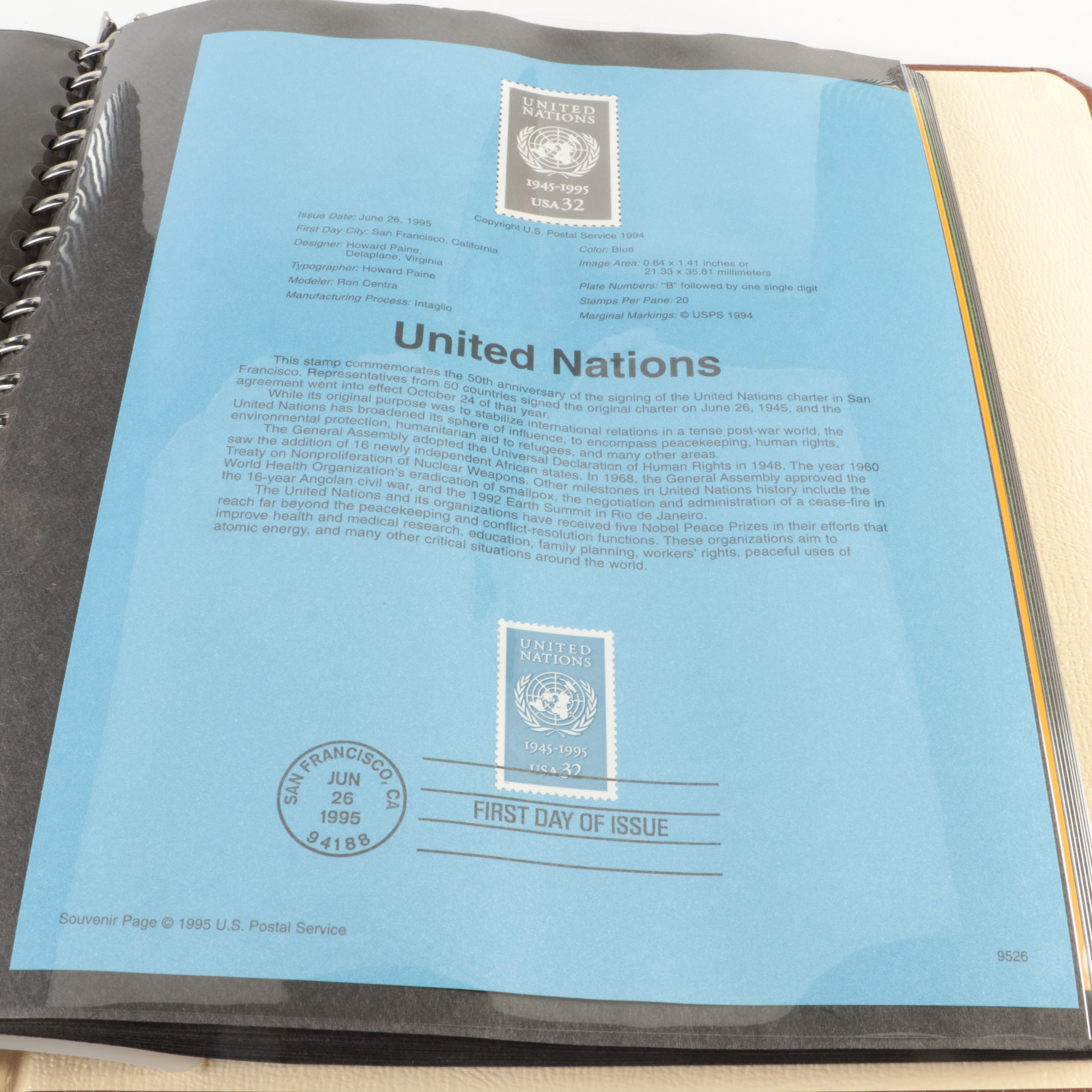 Four U.S. Postage Stamp Albums, Including First Day Panels and More