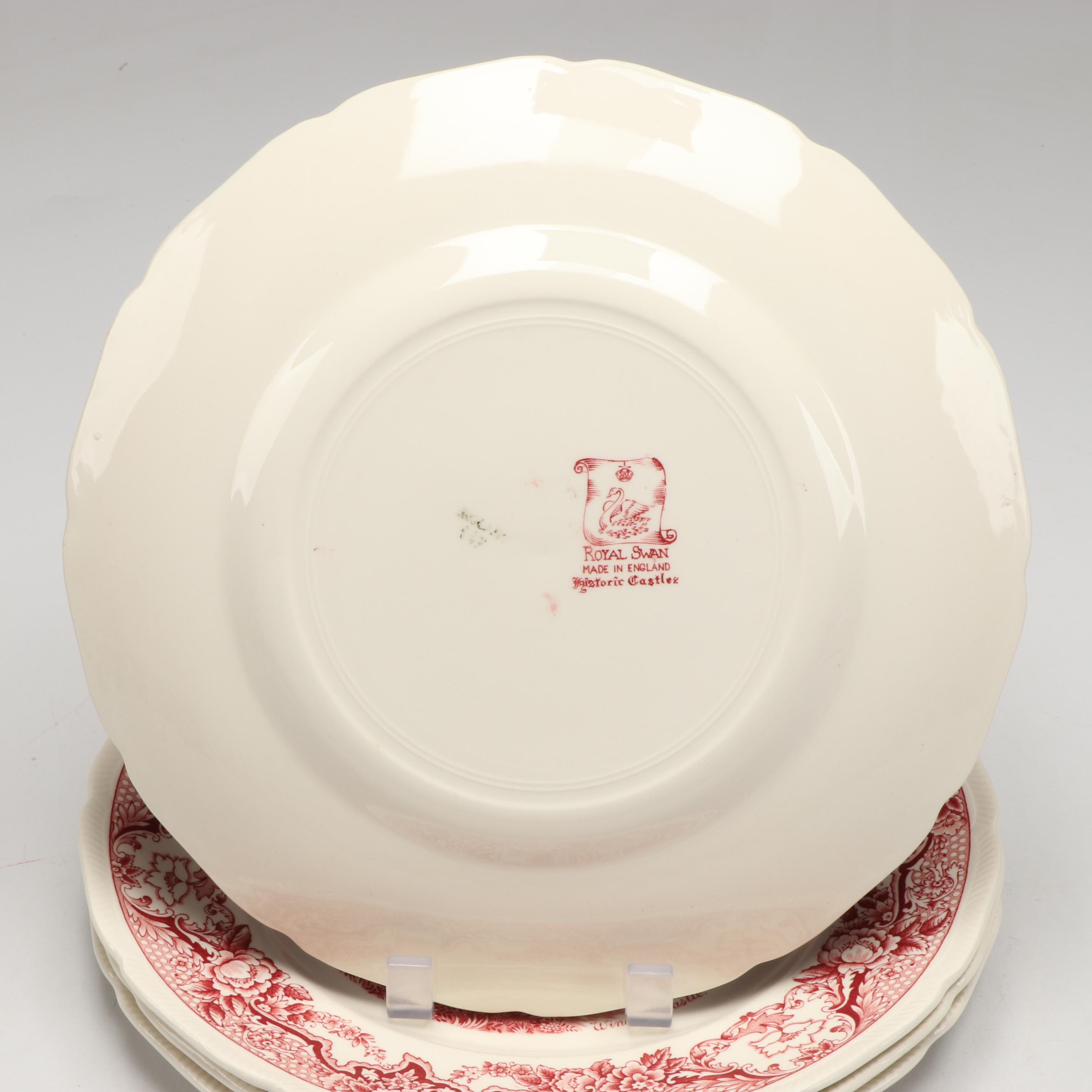 Johnson Bros. "Strawberry Fair," Royal Swan "Historic Castles" Pink Dinnerware