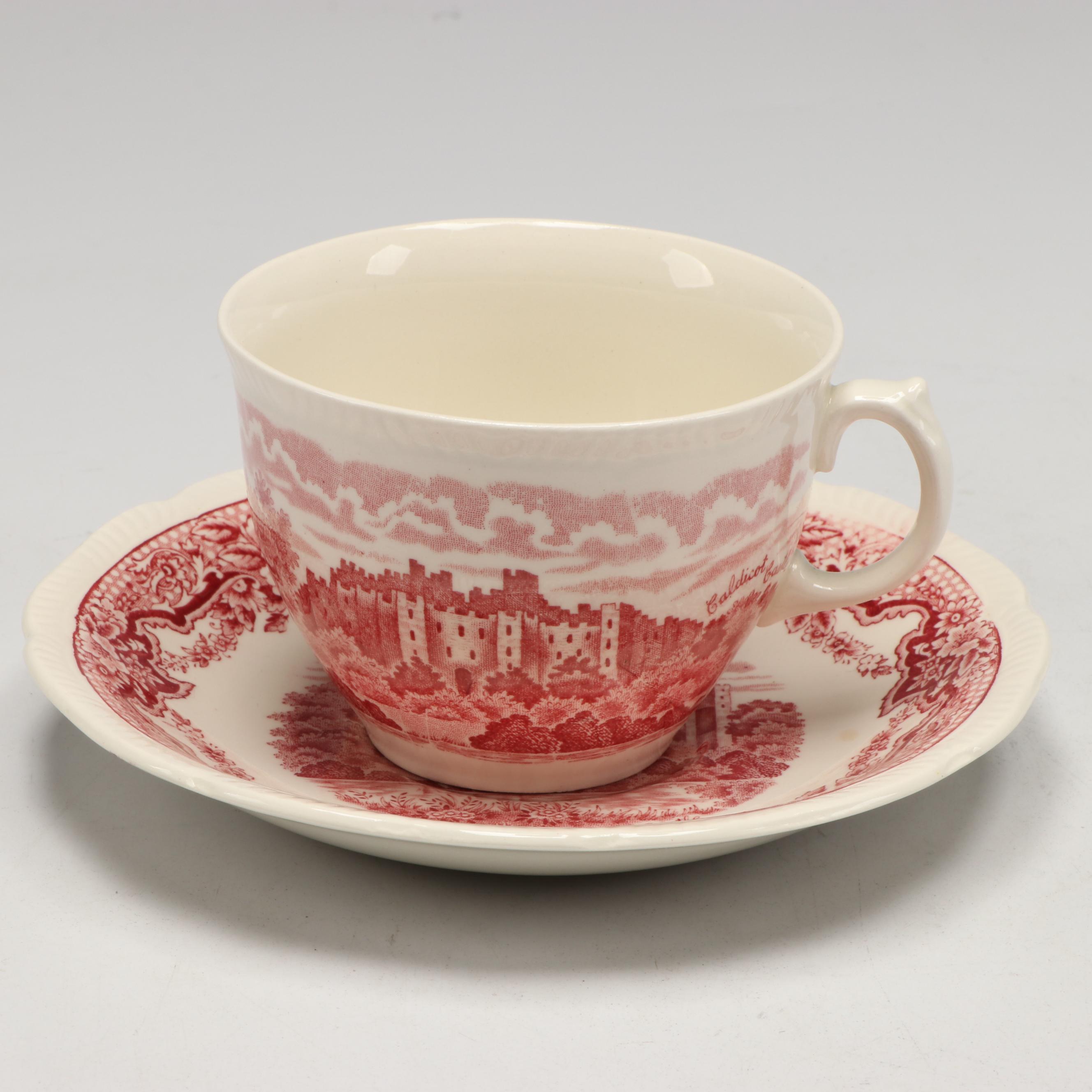 Johnson Bros. "Strawberry Fair," Royal Swan "Historic Castles" Pink Dinnerware
