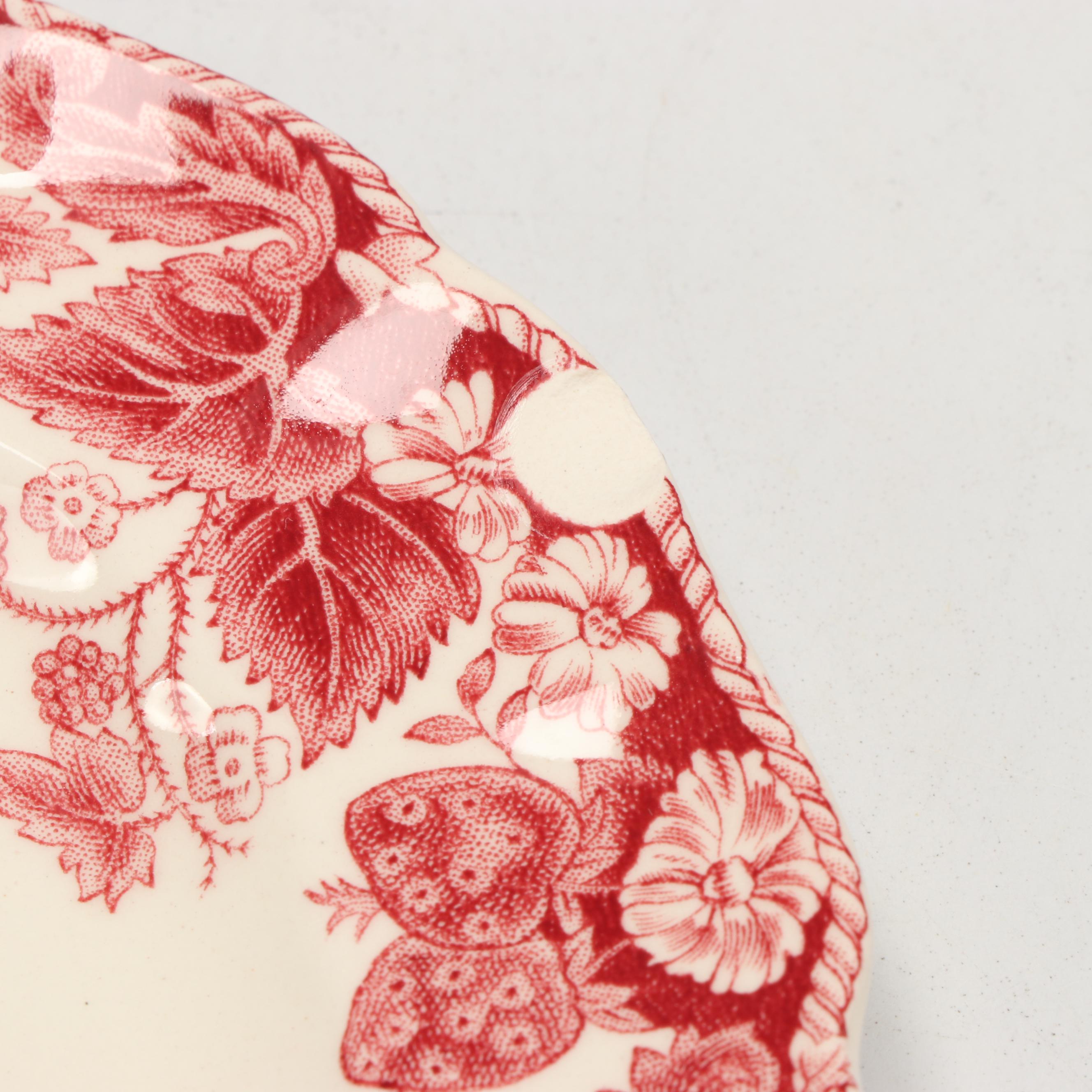 Johnson Bros. "Strawberry Fair," Royal Swan "Historic Castles" Pink Dinnerware