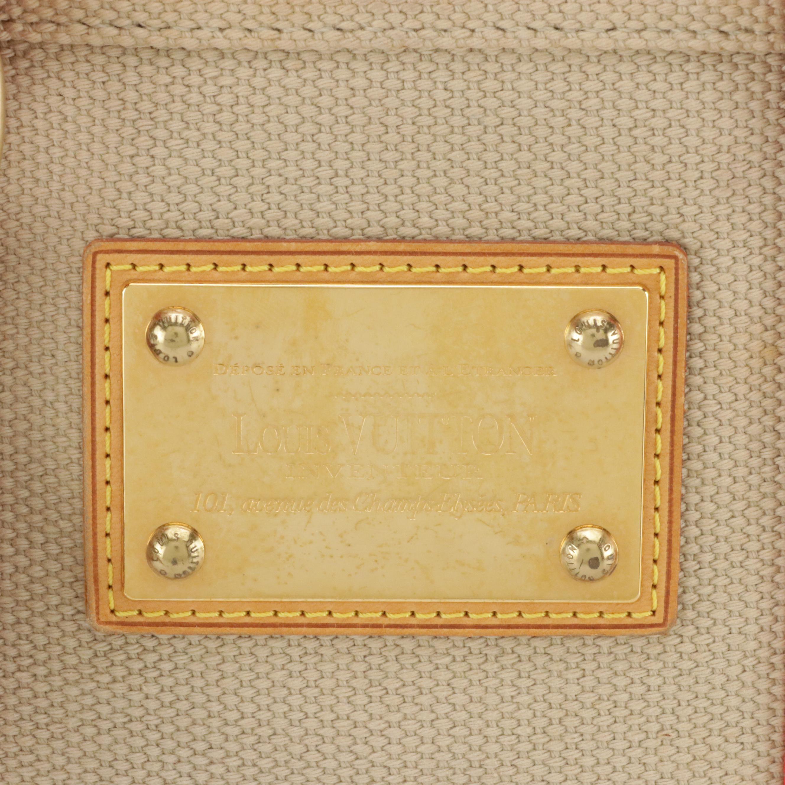 Louis Vuitton Antigua Cabas PM Tote in Beige and Red Toile Canvas