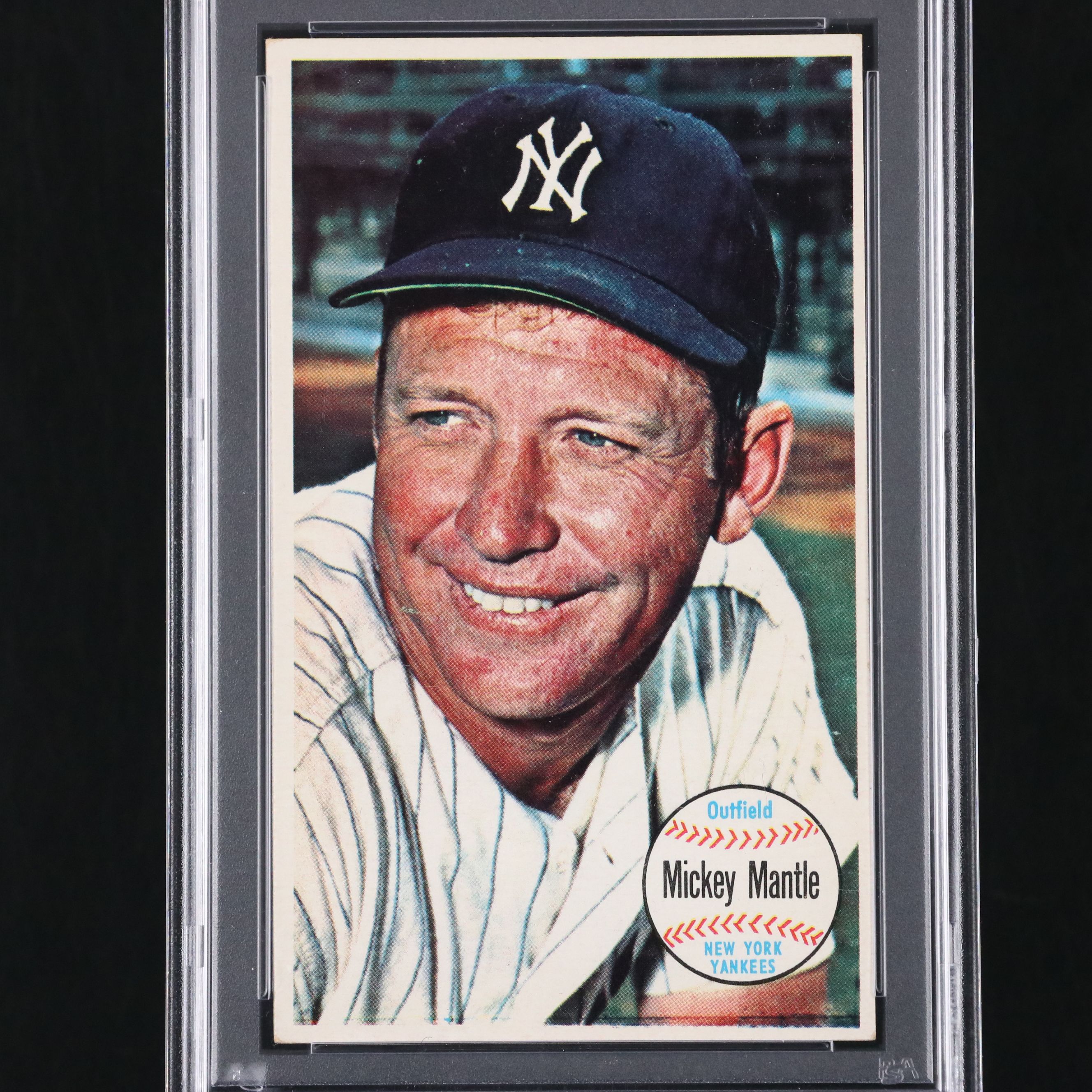 1964 Topps Giants Mickey Mantle New York Yankees Baseball Card Graded PSA 6