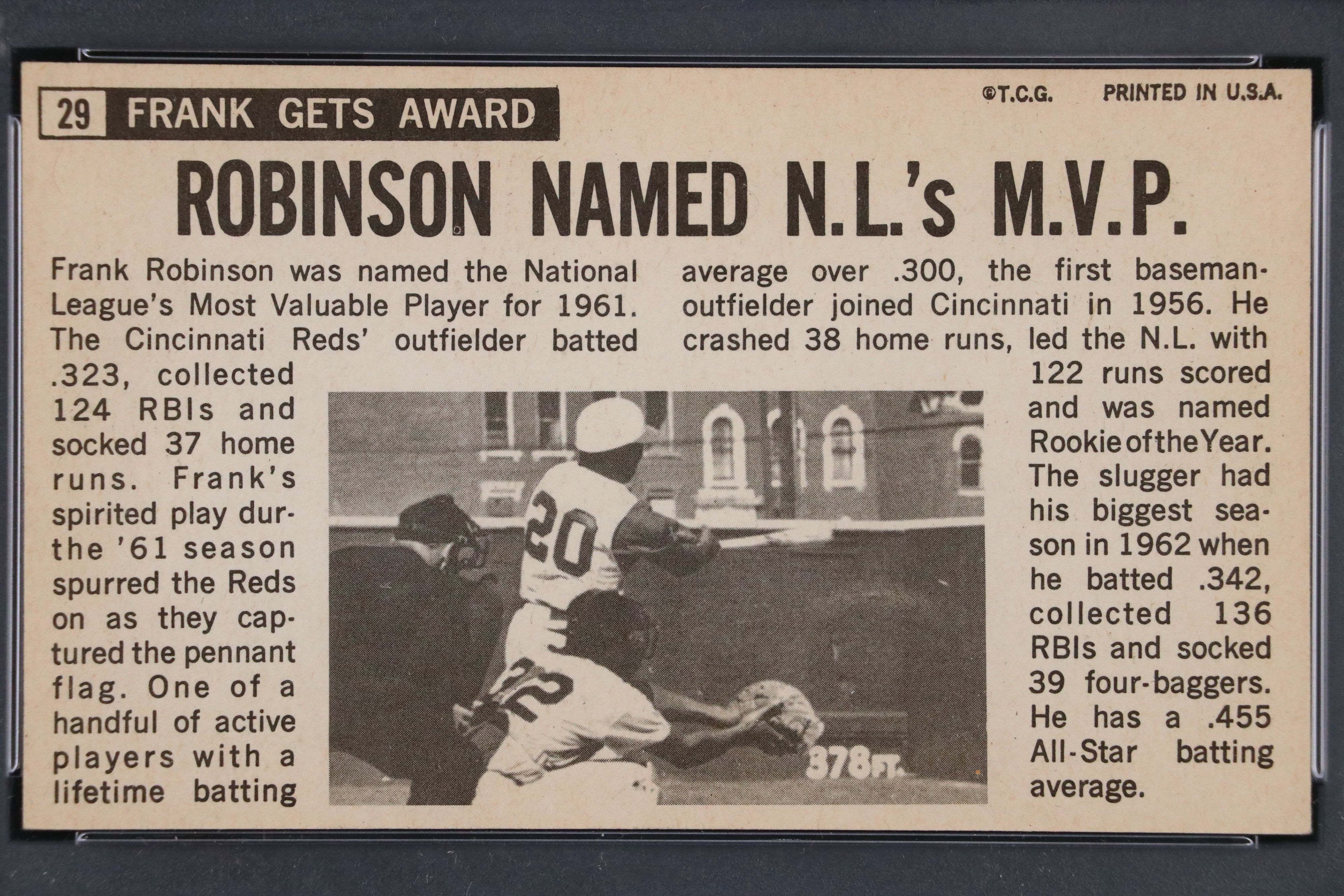 Vintage PSA Graded 1964 Topps Roberto Clemente and Frank Robinson Baseball Cards