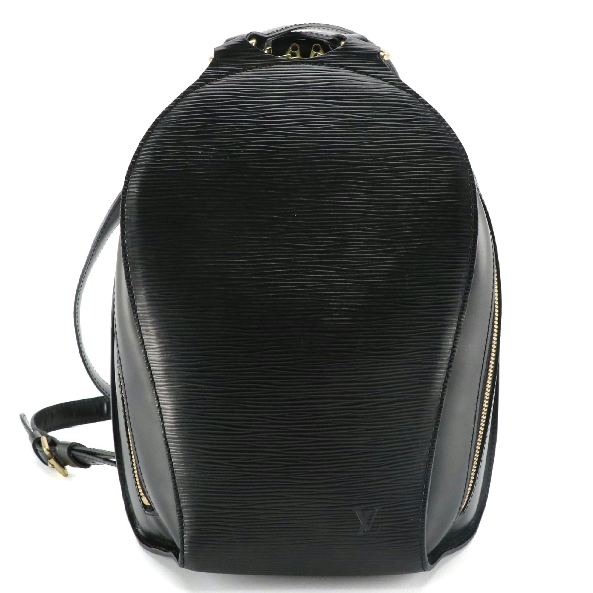 Louis Vuitton Mabillon Backpack in Black Epi and Smooth Leather