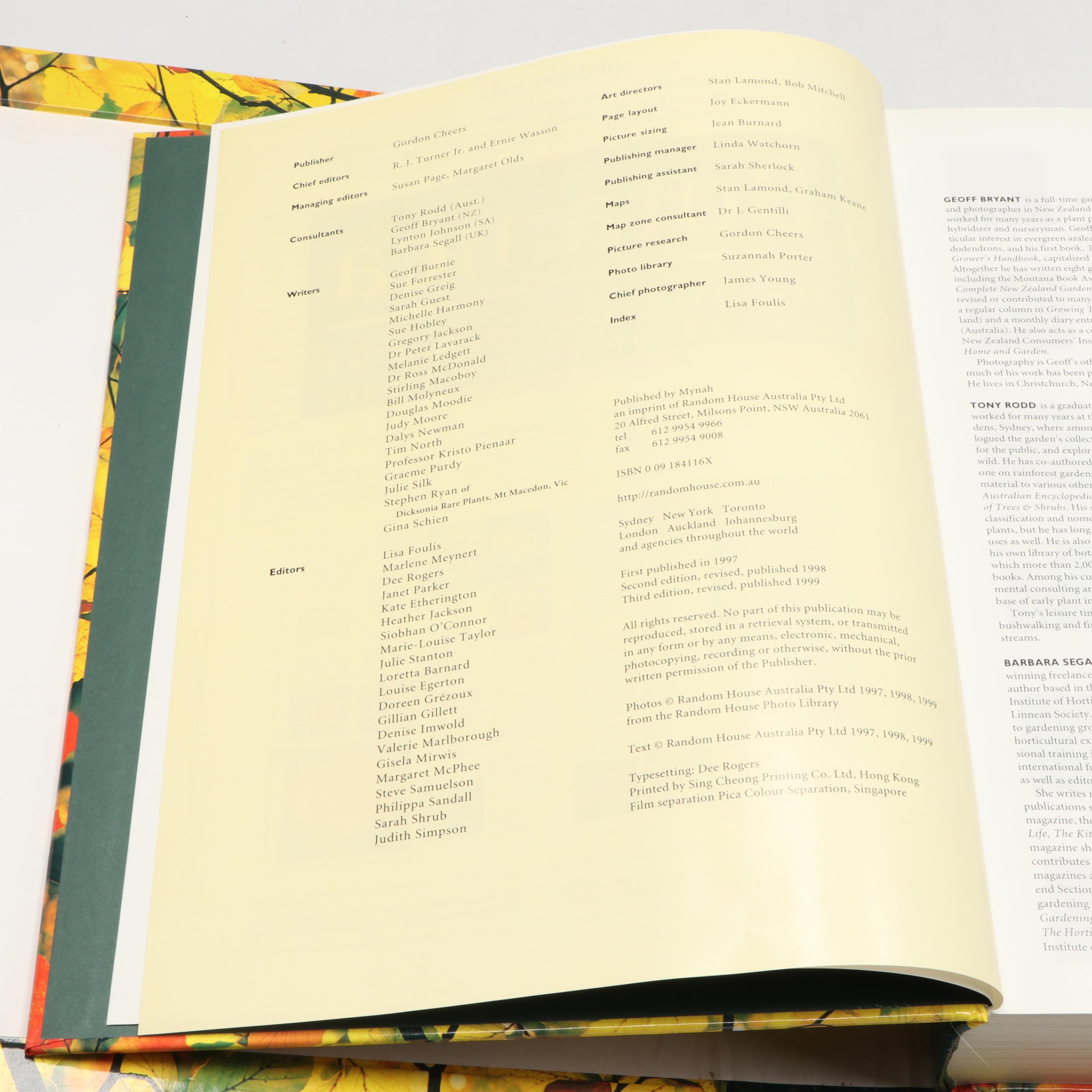 Third Edition "Botanica" by Geoff Burnie et al. and More Gardening Books