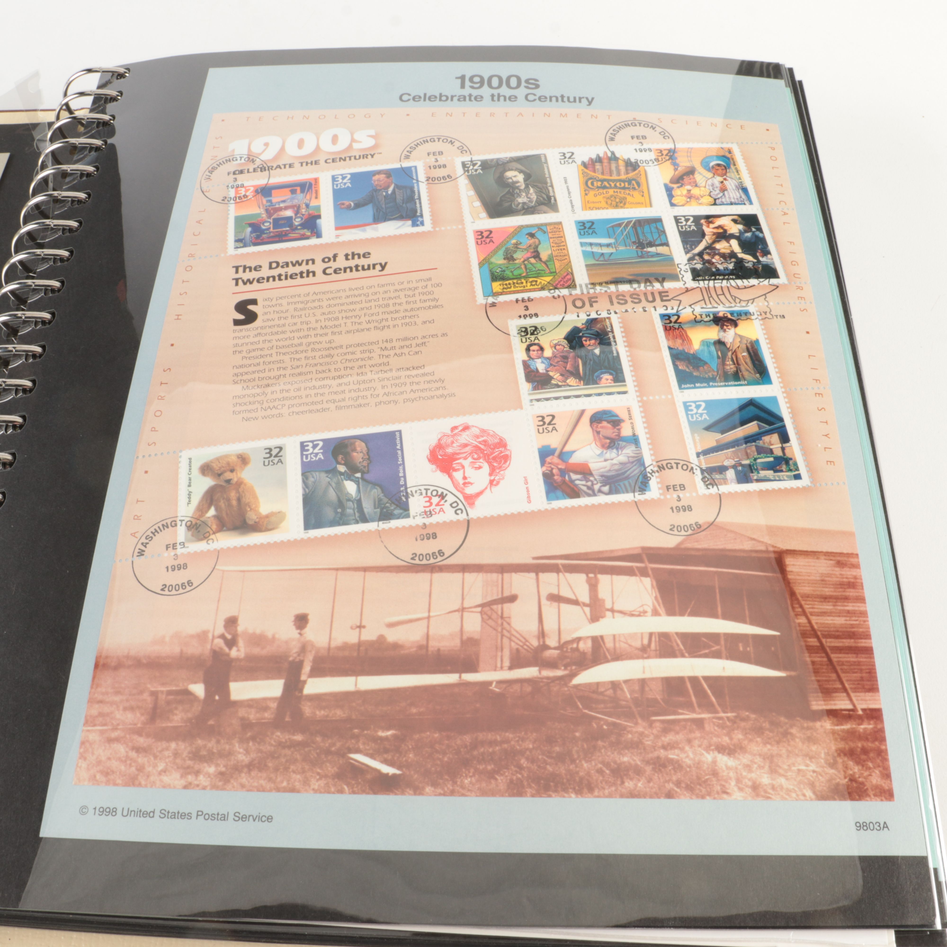 Six Albums of U.S. First Day Panels, 1990 to 1999