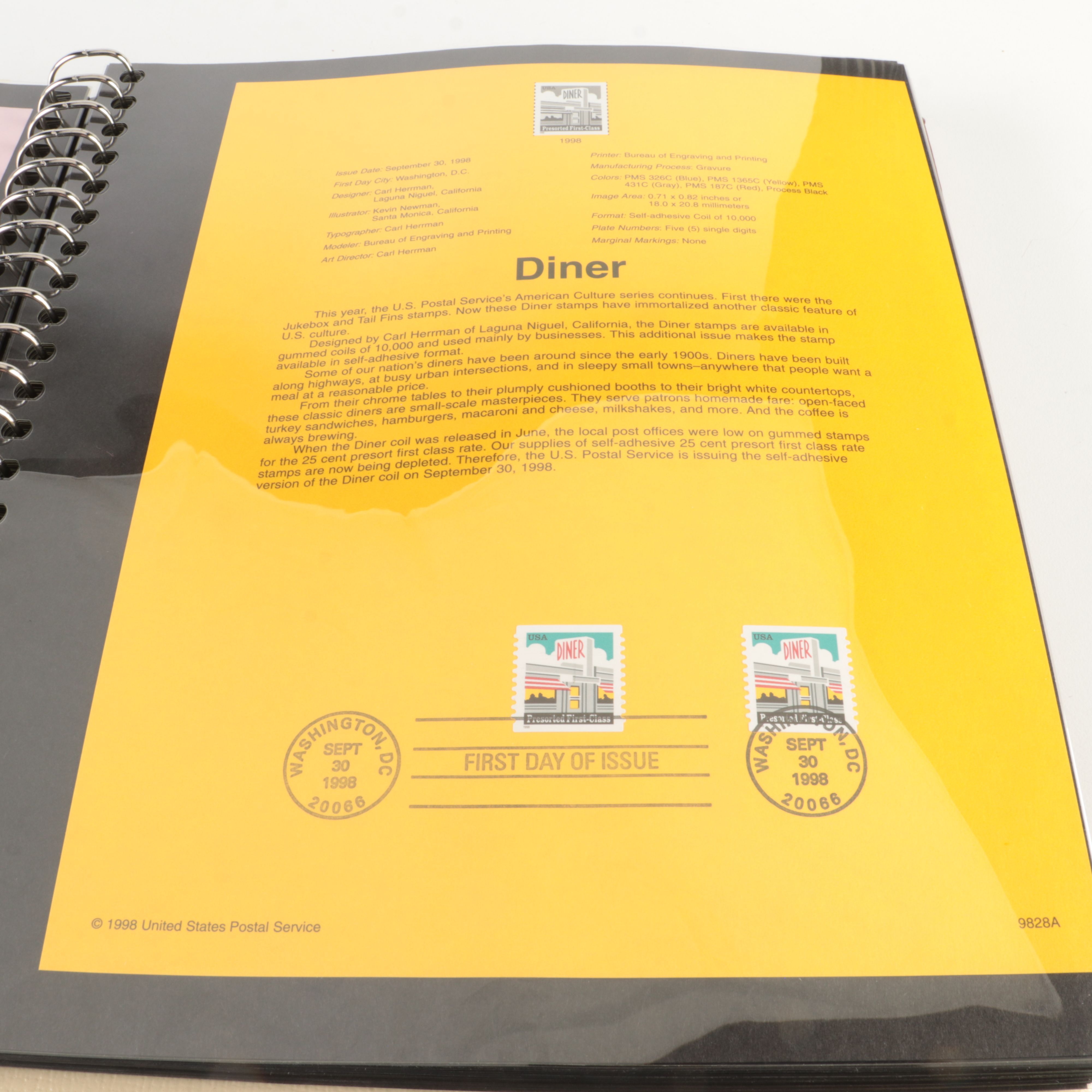 Six Albums of U.S. First Day Panels, 1990 to 1999