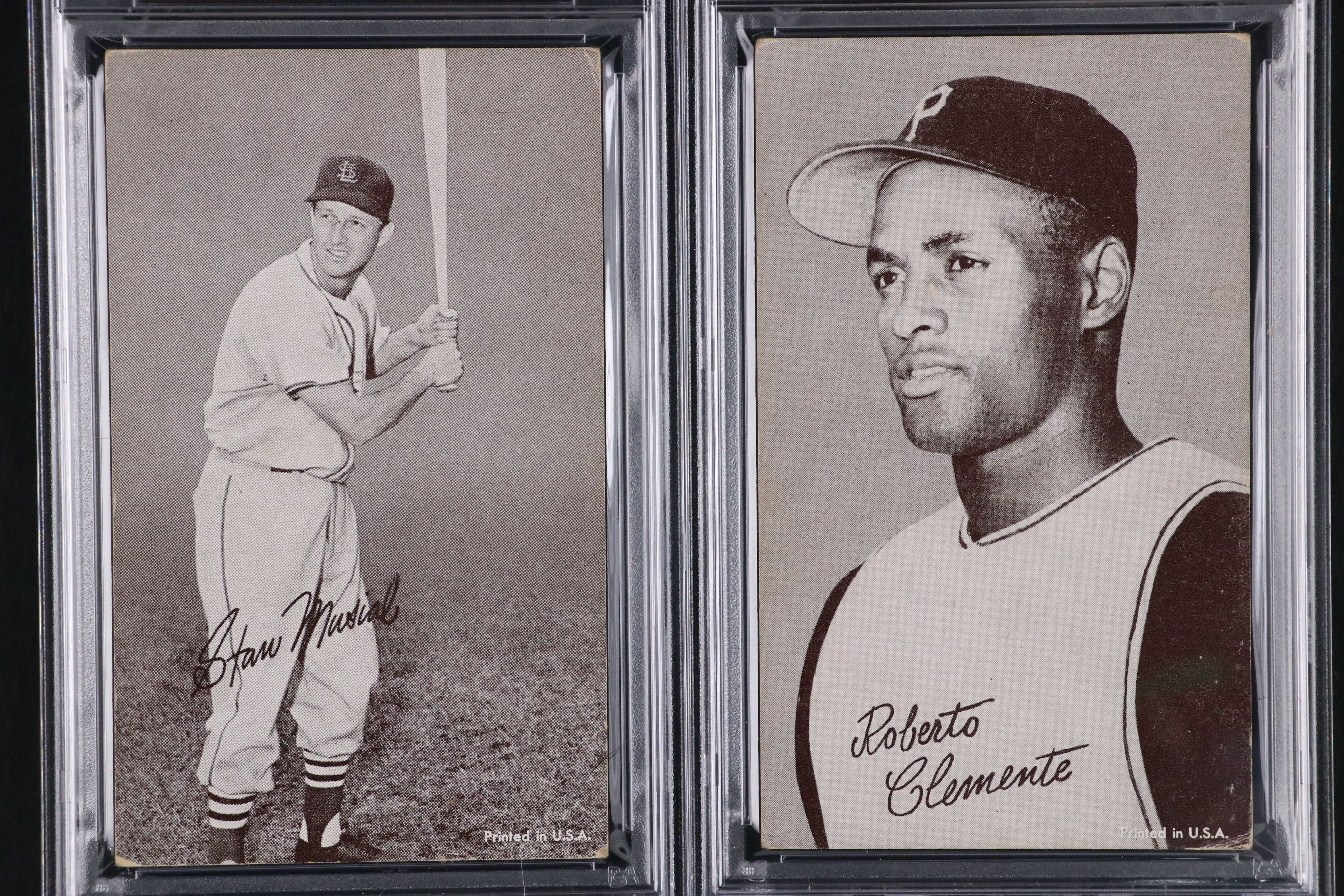 PSA Graded 1962-1963 Baseball Exhibit Cards with Clemente, Aaron, Mays, & Musial
