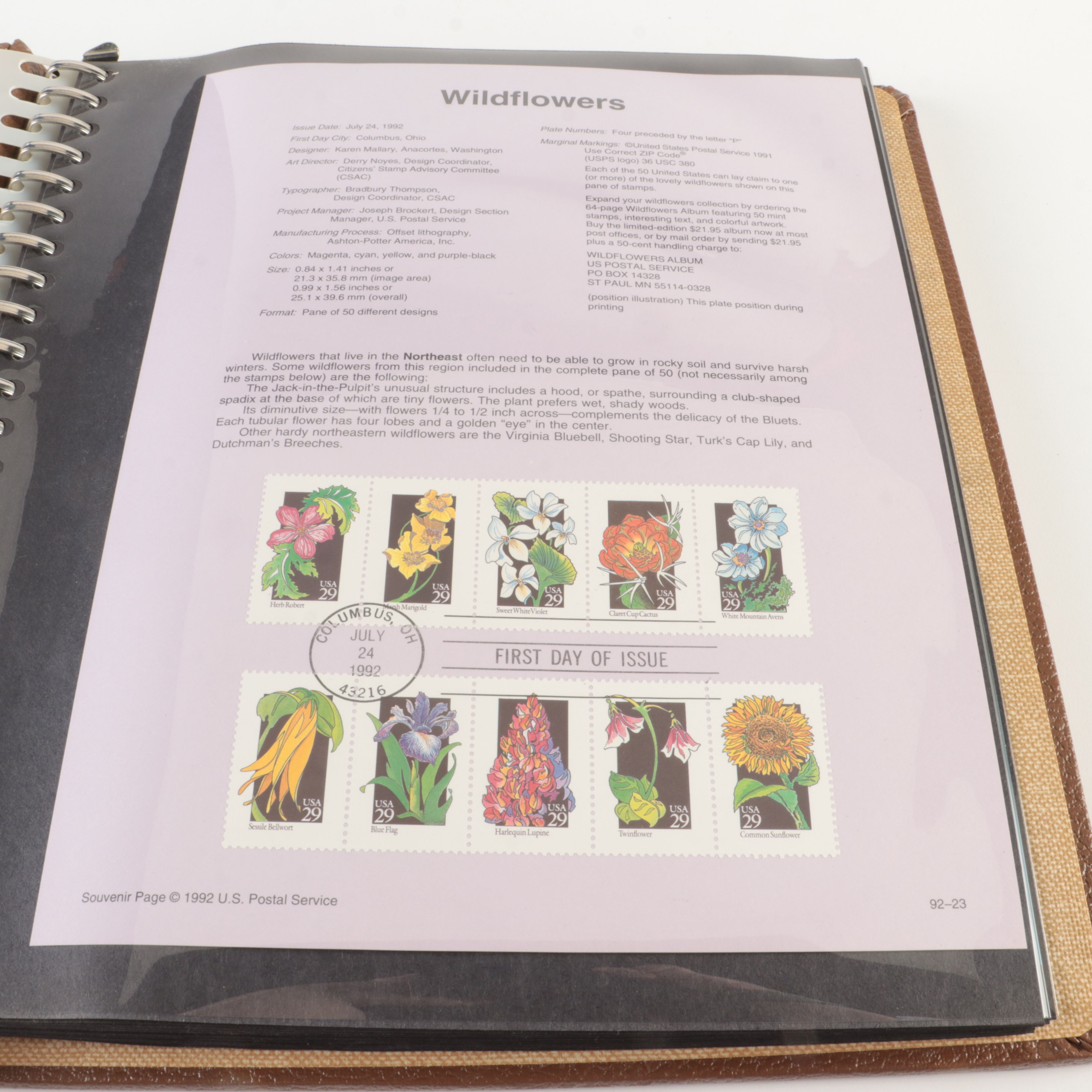 Six Albums of U.S. First Day Panels, 1990 to 1999