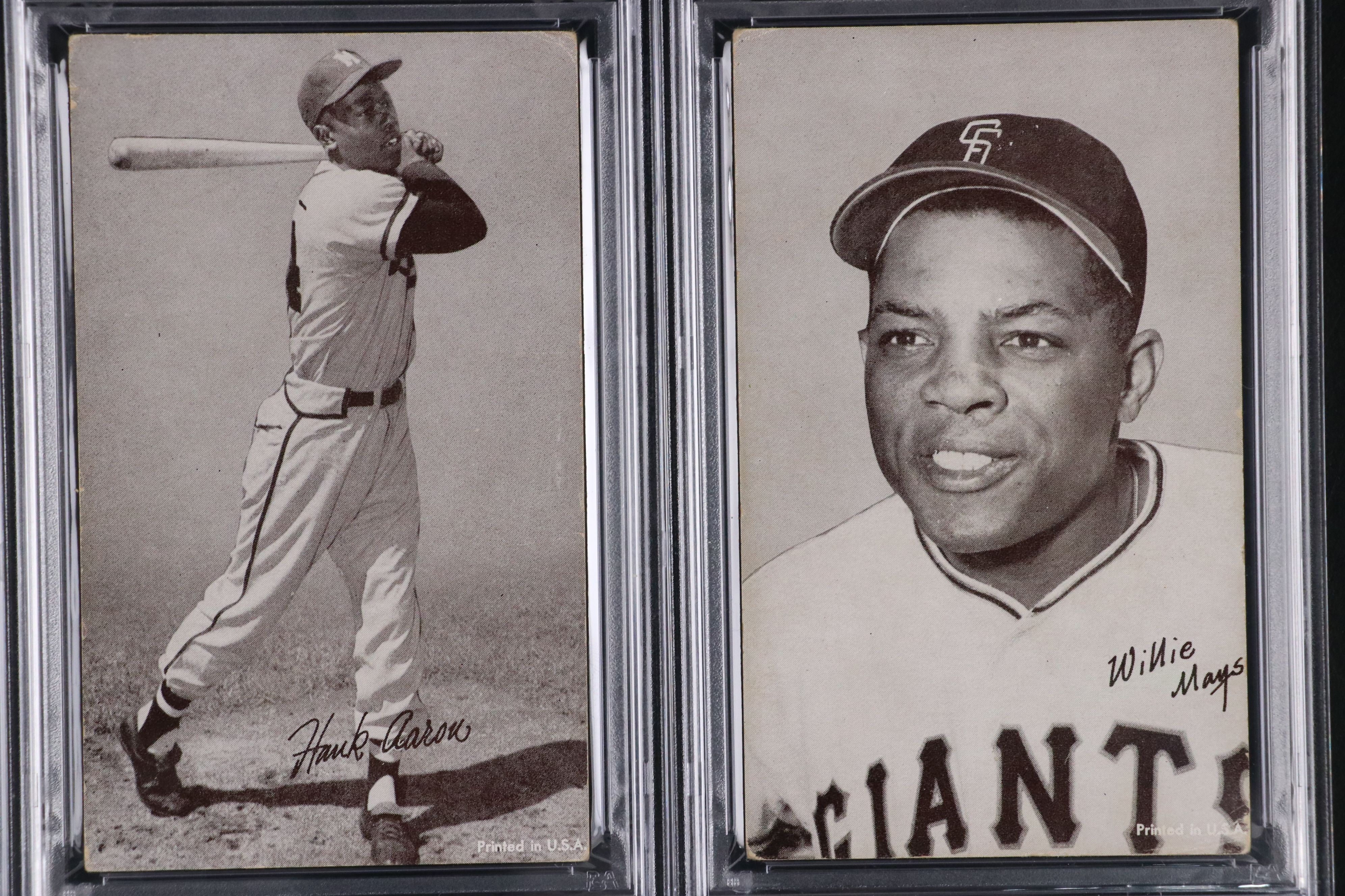 PSA Graded 1962-1963 Baseball Exhibit Cards with Clemente, Aaron, Mays, & Musial
