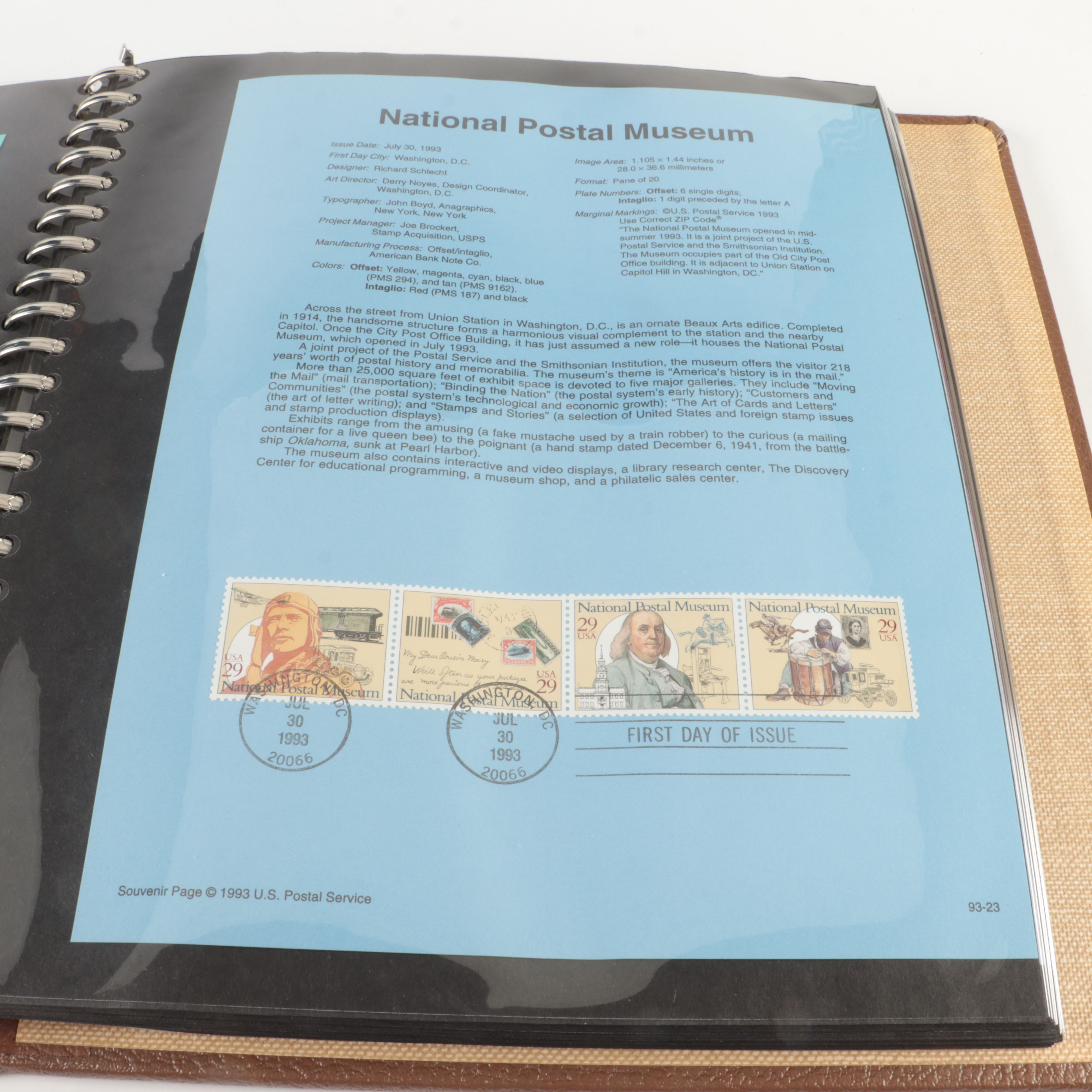 Six Albums of U.S. First Day Panels, 1990 to 1999