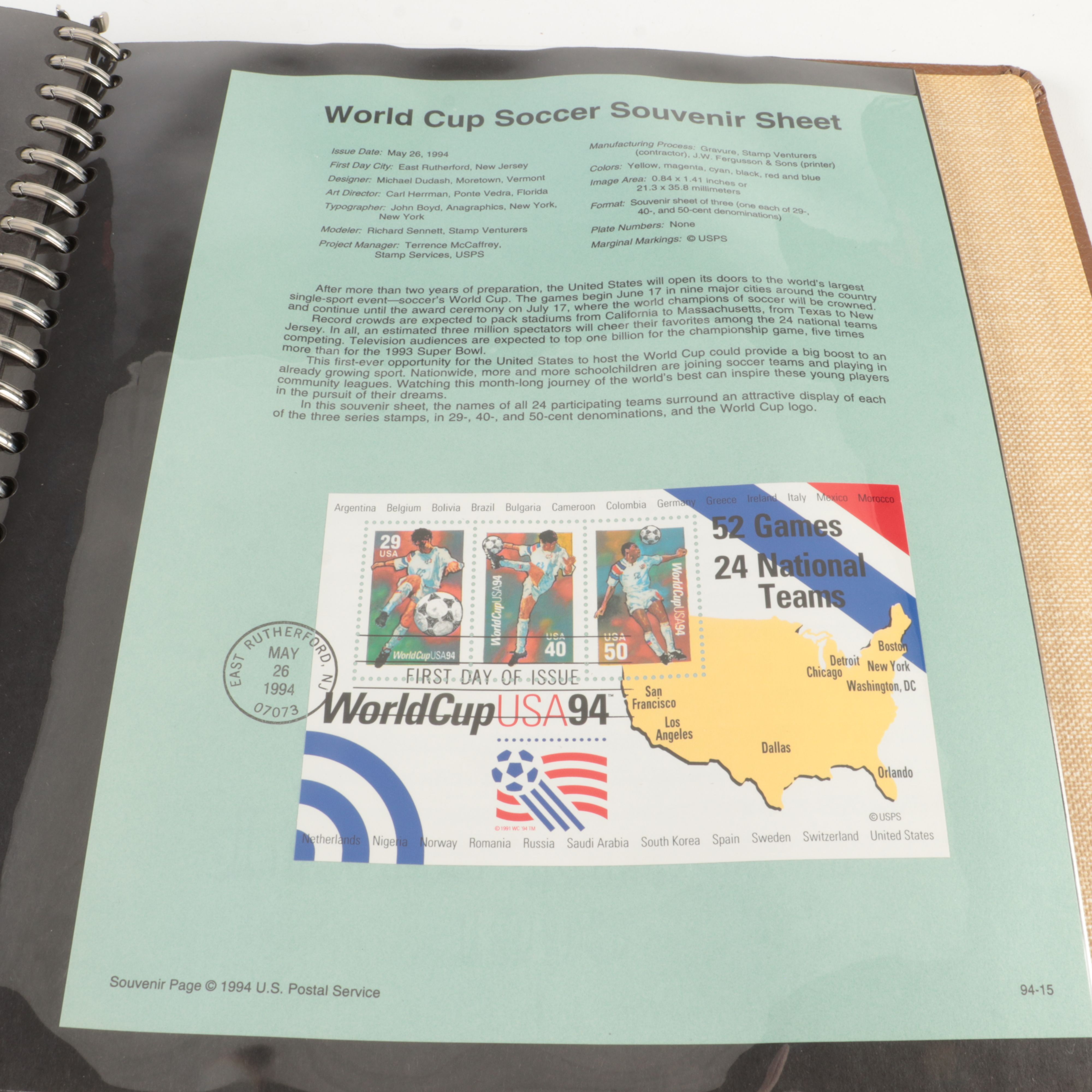 Six Albums of U.S. First Day Panels, 1990 to 1999