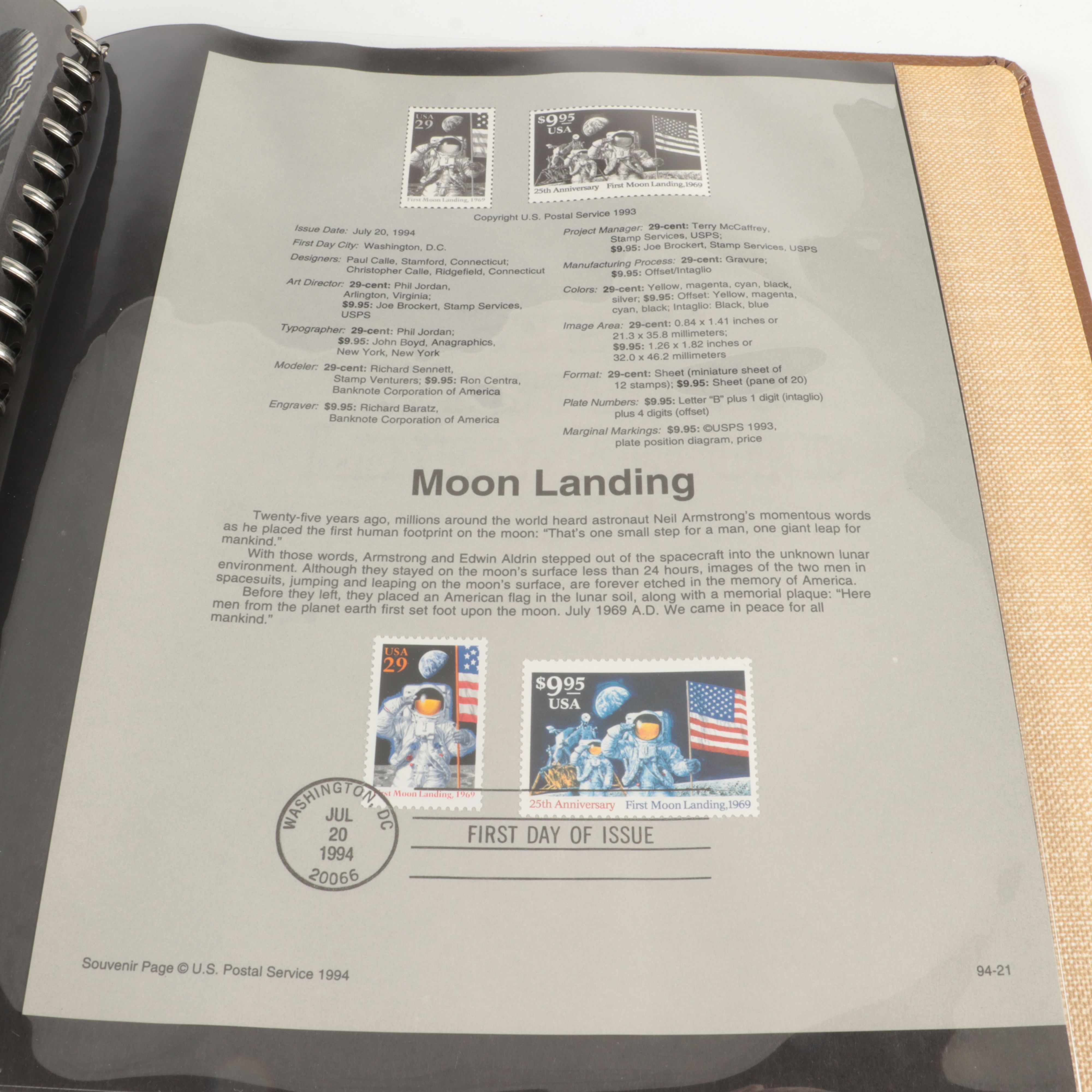 Six Albums of U.S. First Day Panels, 1990 to 1999