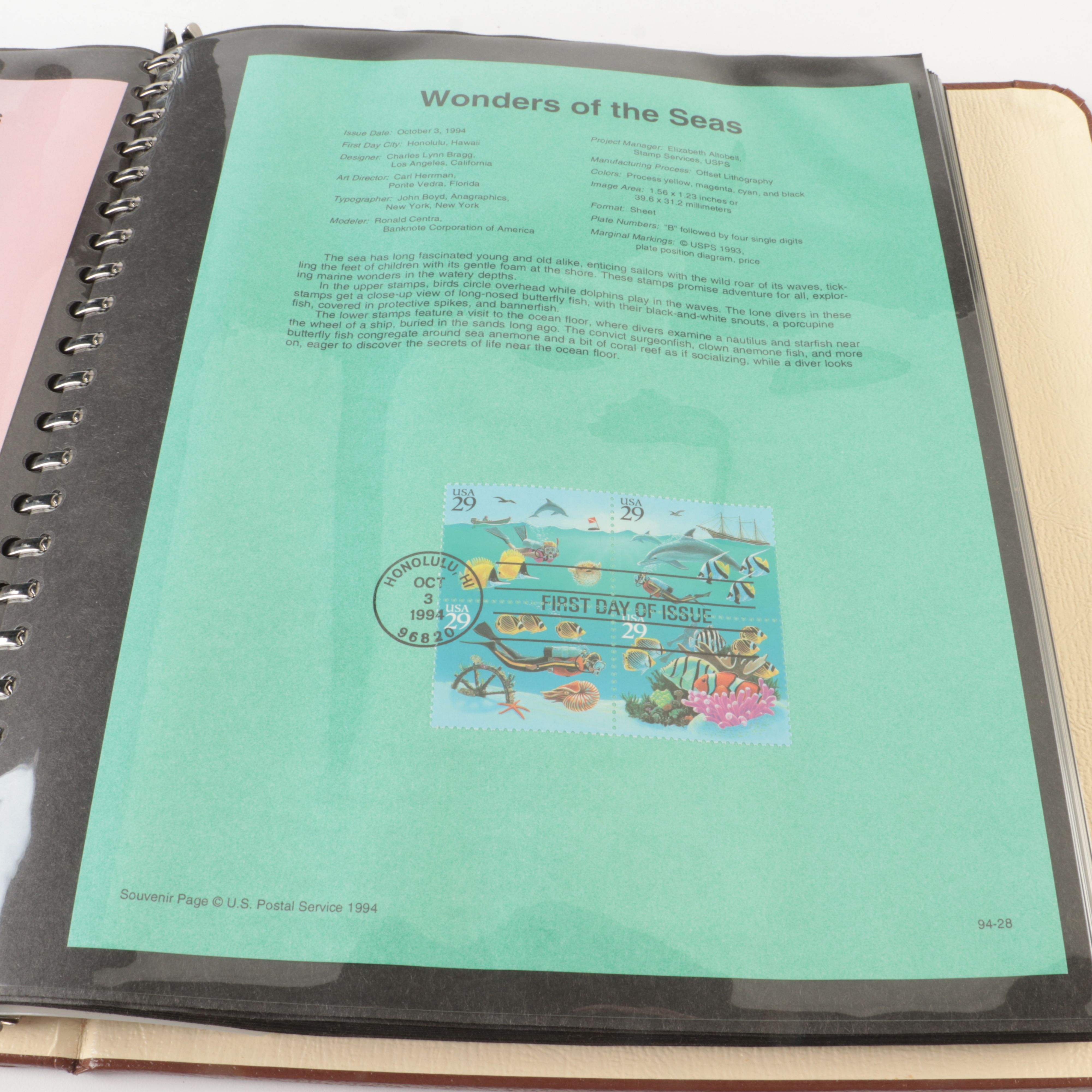 Six Albums of U.S. First Day Panels, 1990 to 1999