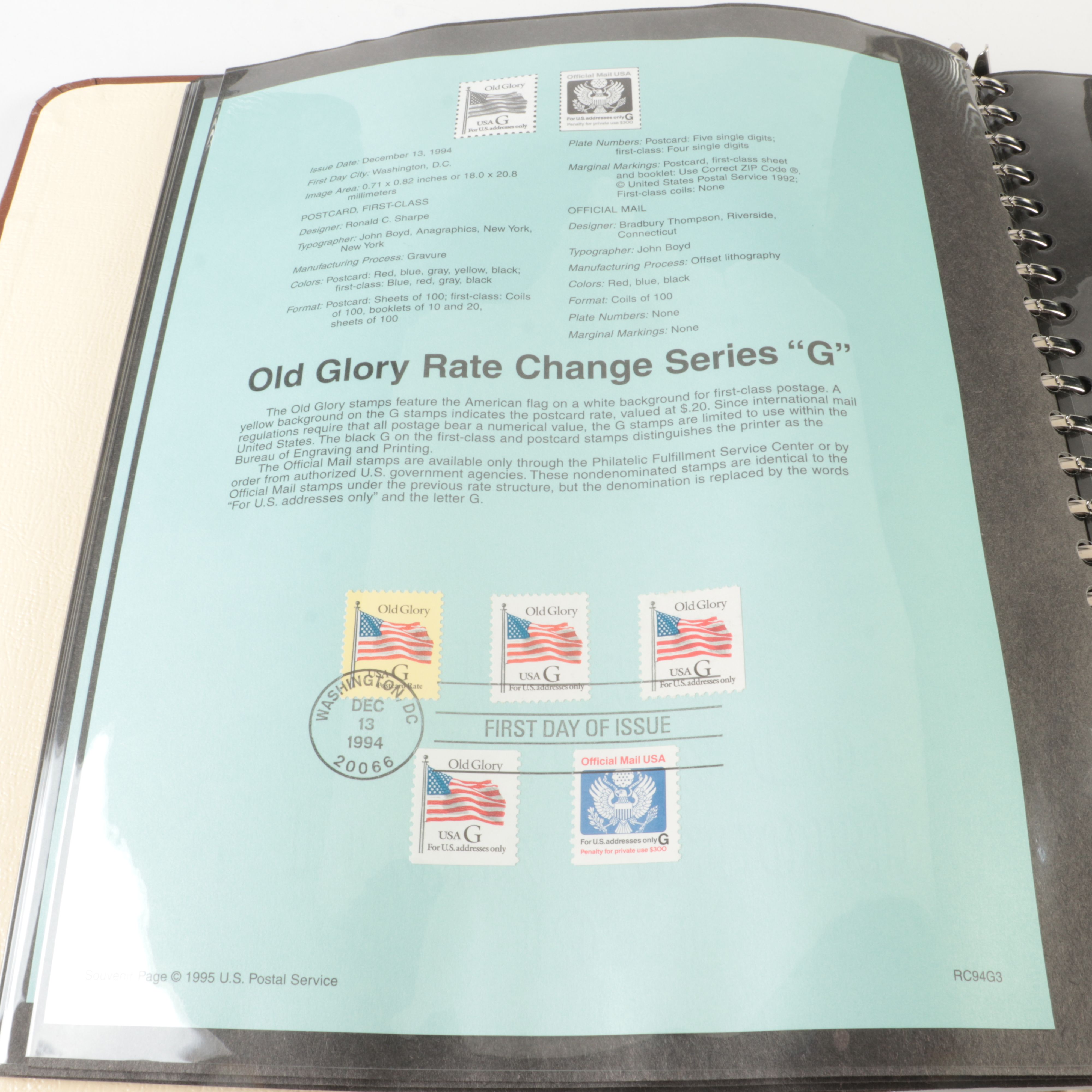 Six Albums of U.S. First Day Panels, 1990 to 1999