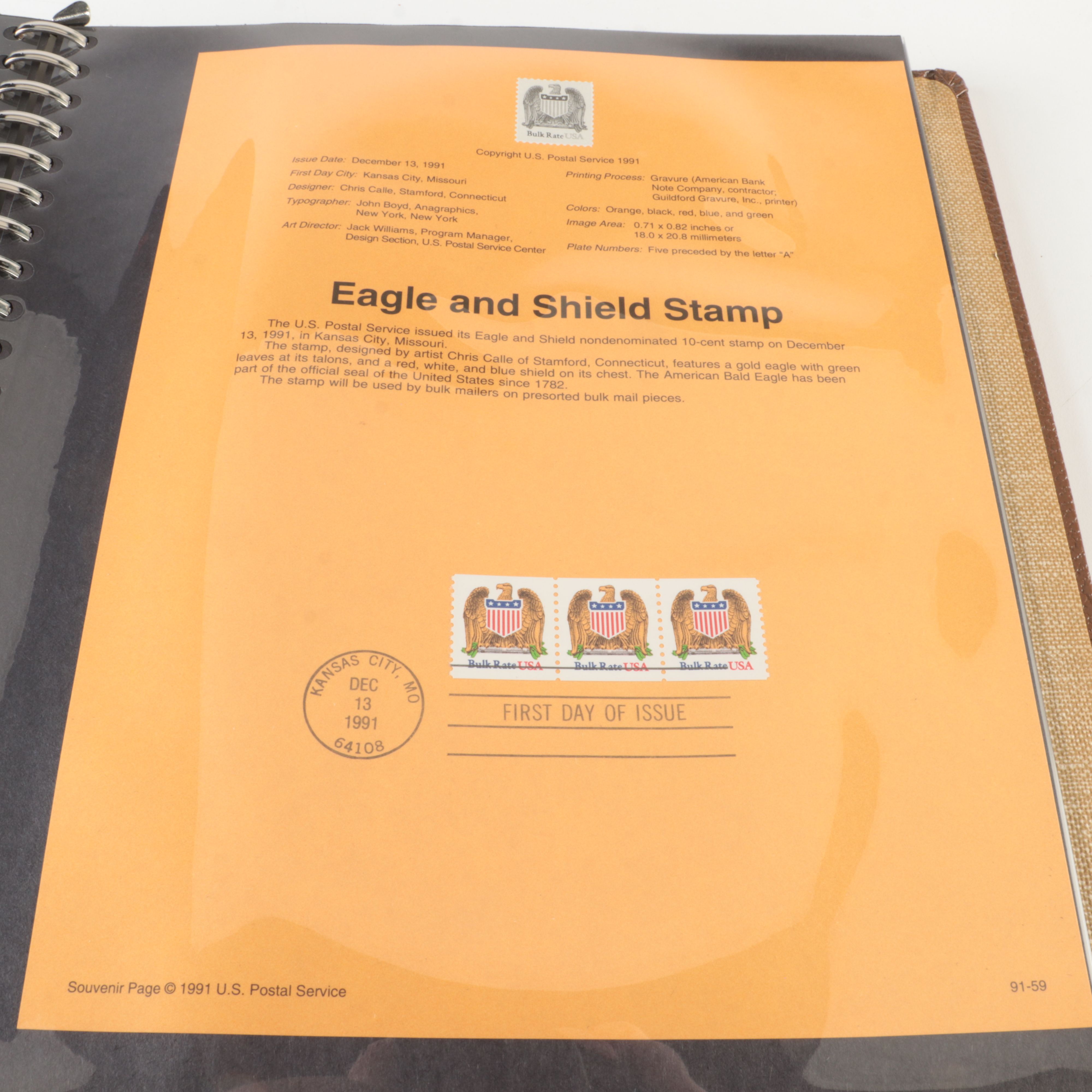 Six Albums of U.S. First Day Panels, 1990 to 1999