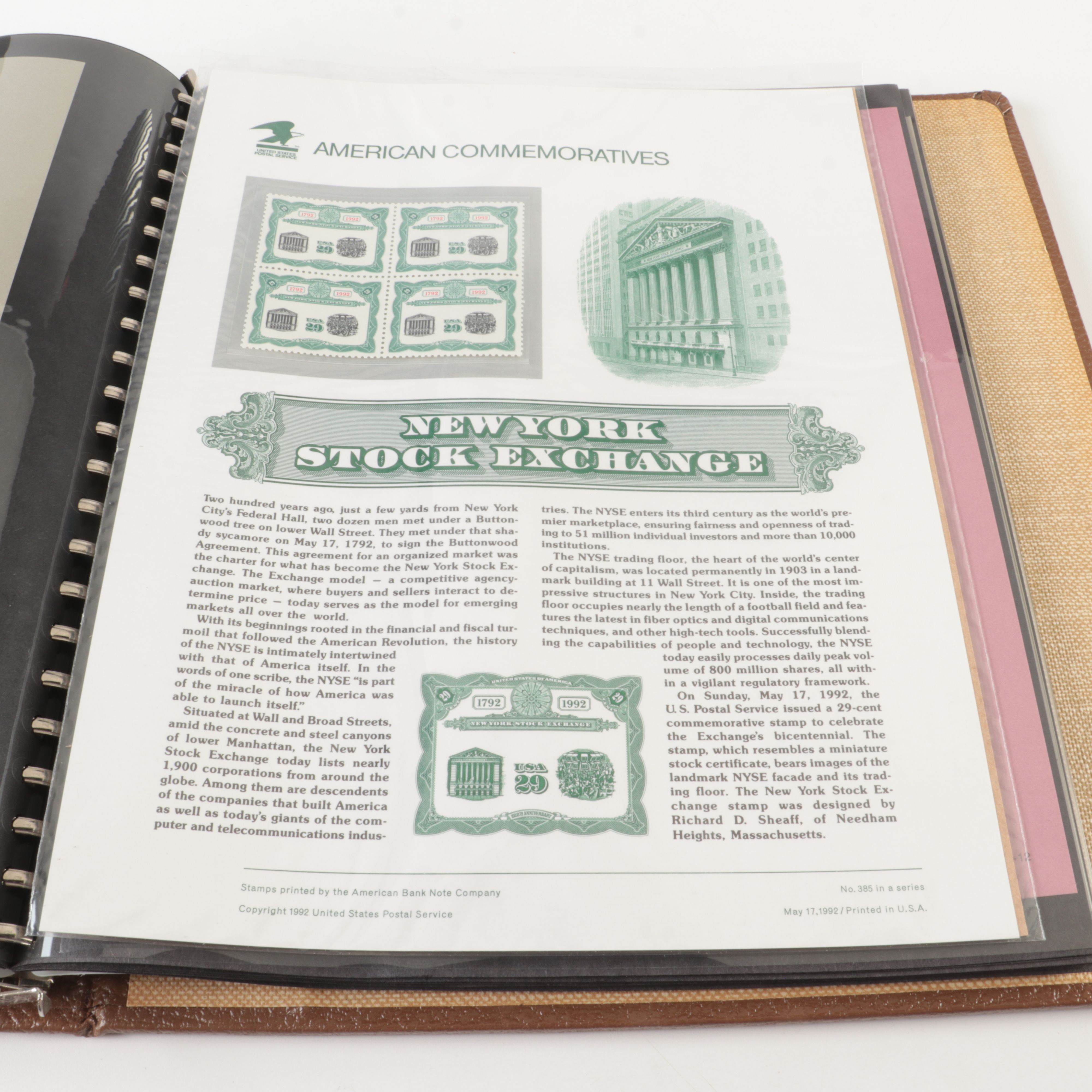 Six Albums of U.S. First Day Panels, 1990 to 1999