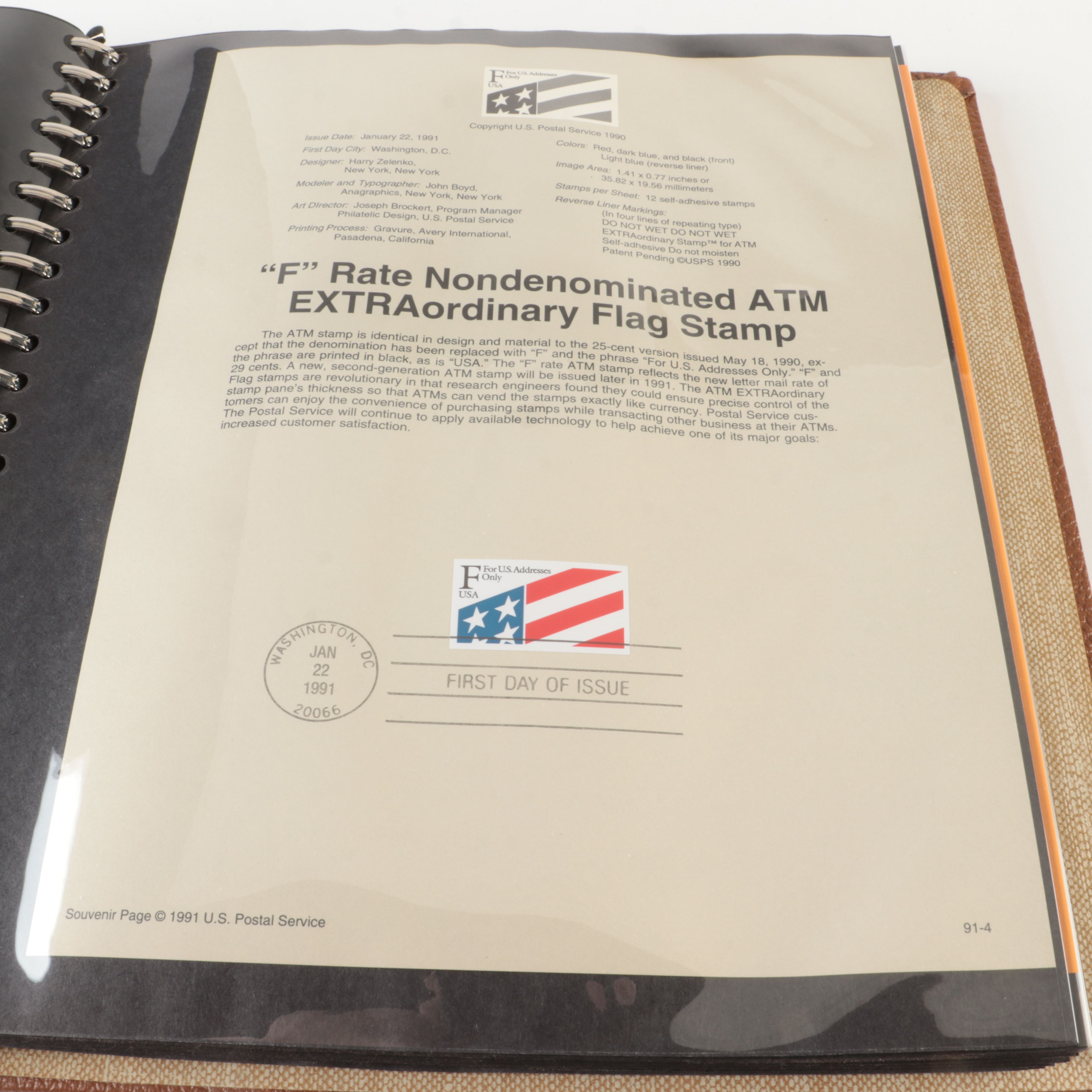 Six Albums of U.S. First Day Panels, 1990 to 1999