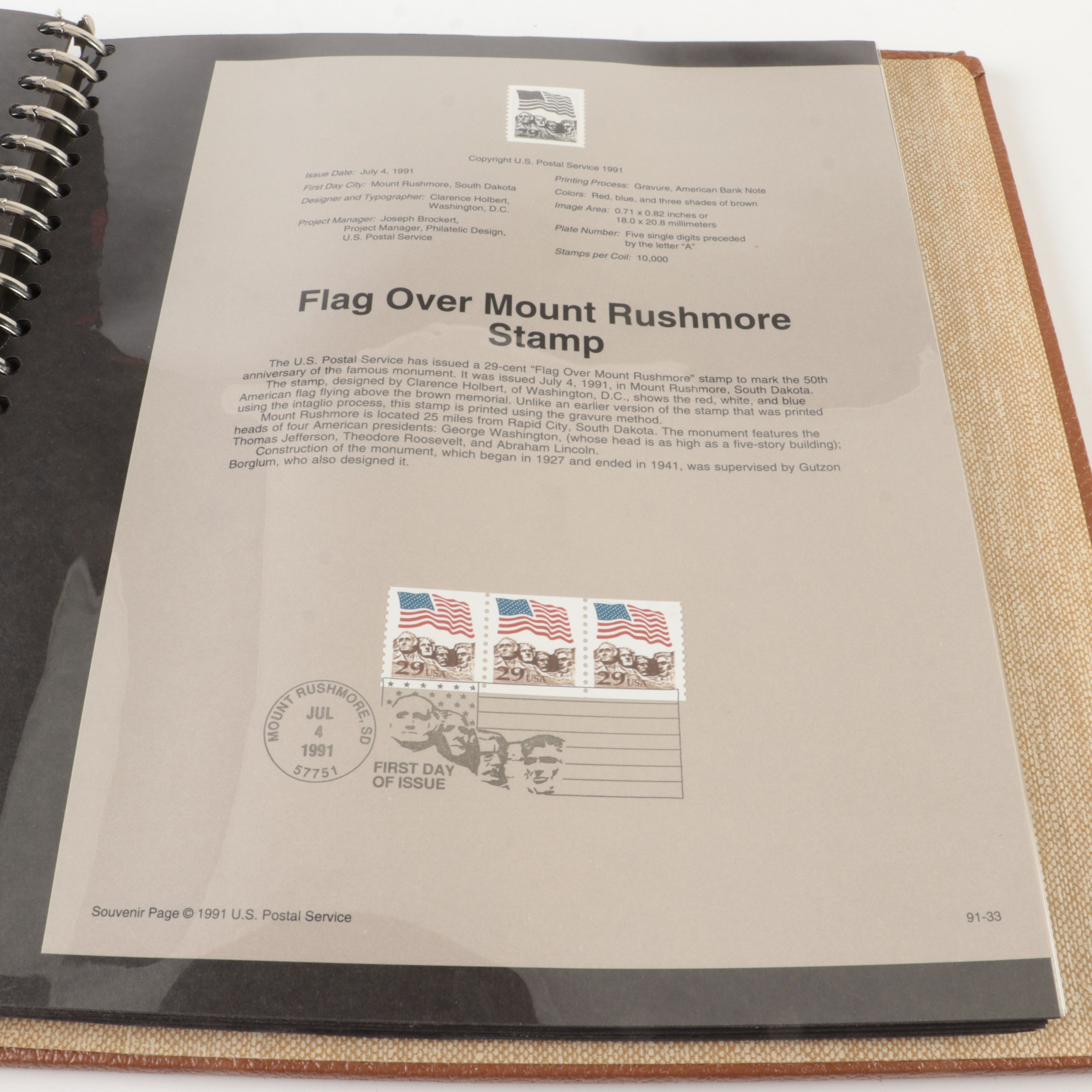 Six Albums of U.S. First Day Panels, 1990 to 1999