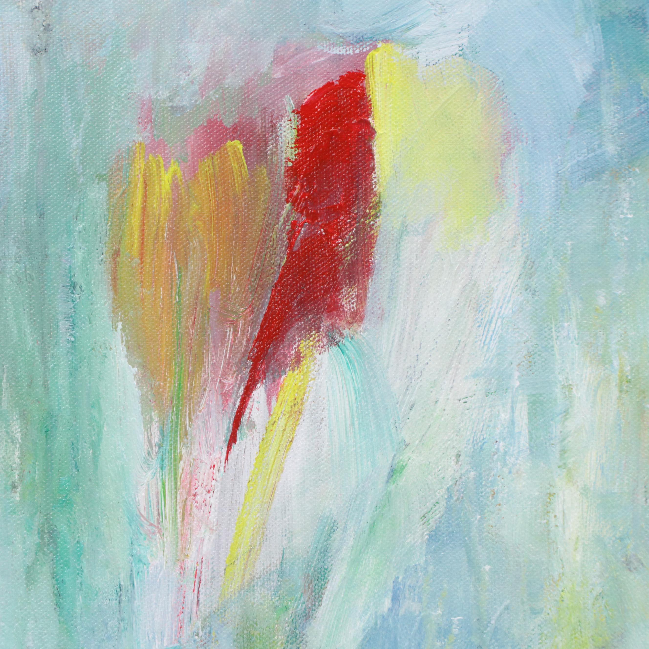 Saul Gefen Abstract Landscape Acrylic Painting, 2025