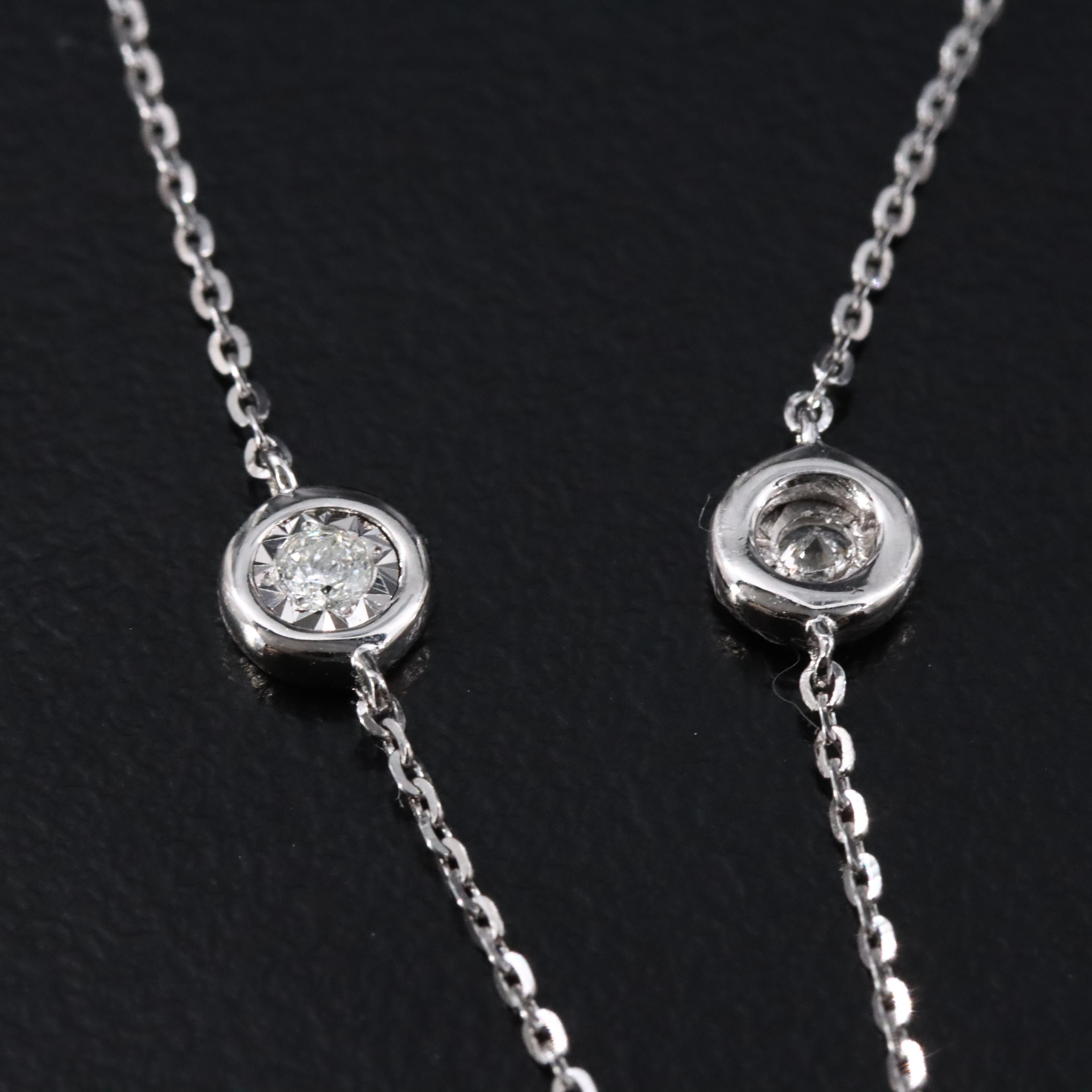 14K 0.40 CTW Diamond Station Necklace for Repair