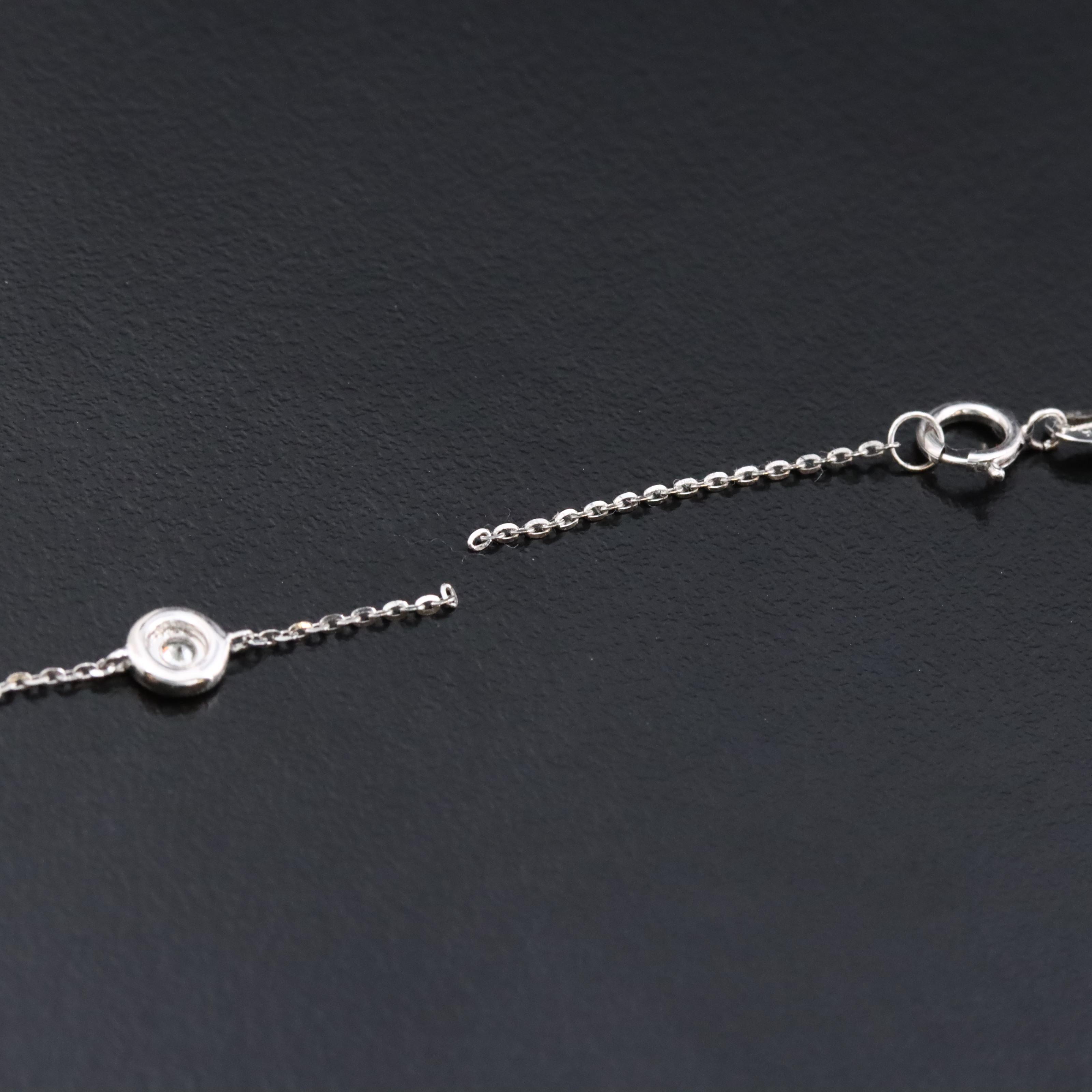 14K 0.40 CTW Diamond Station Necklace for Repair