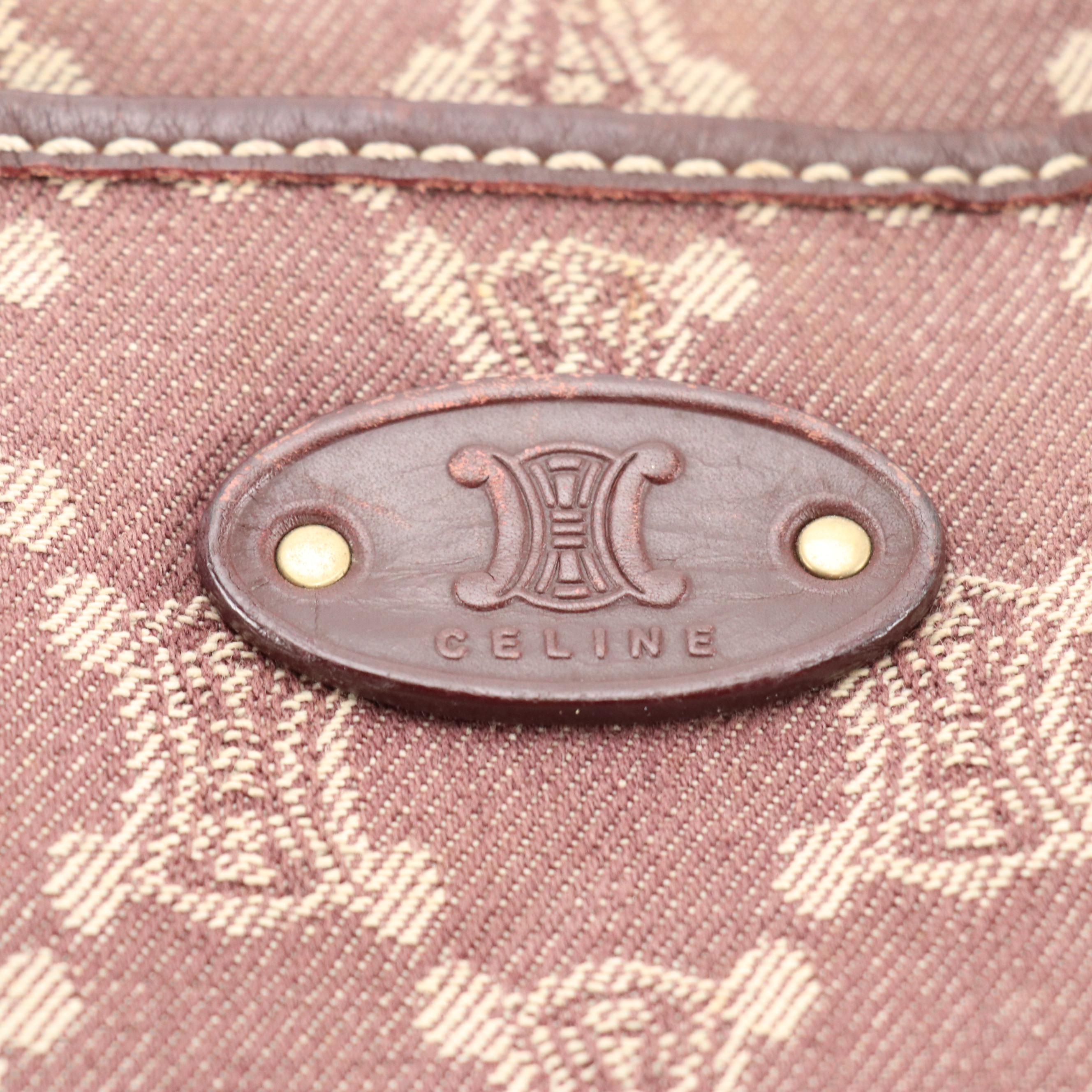 Celine Messenger Crossbody Bag in Triomphe Canvas and Leather