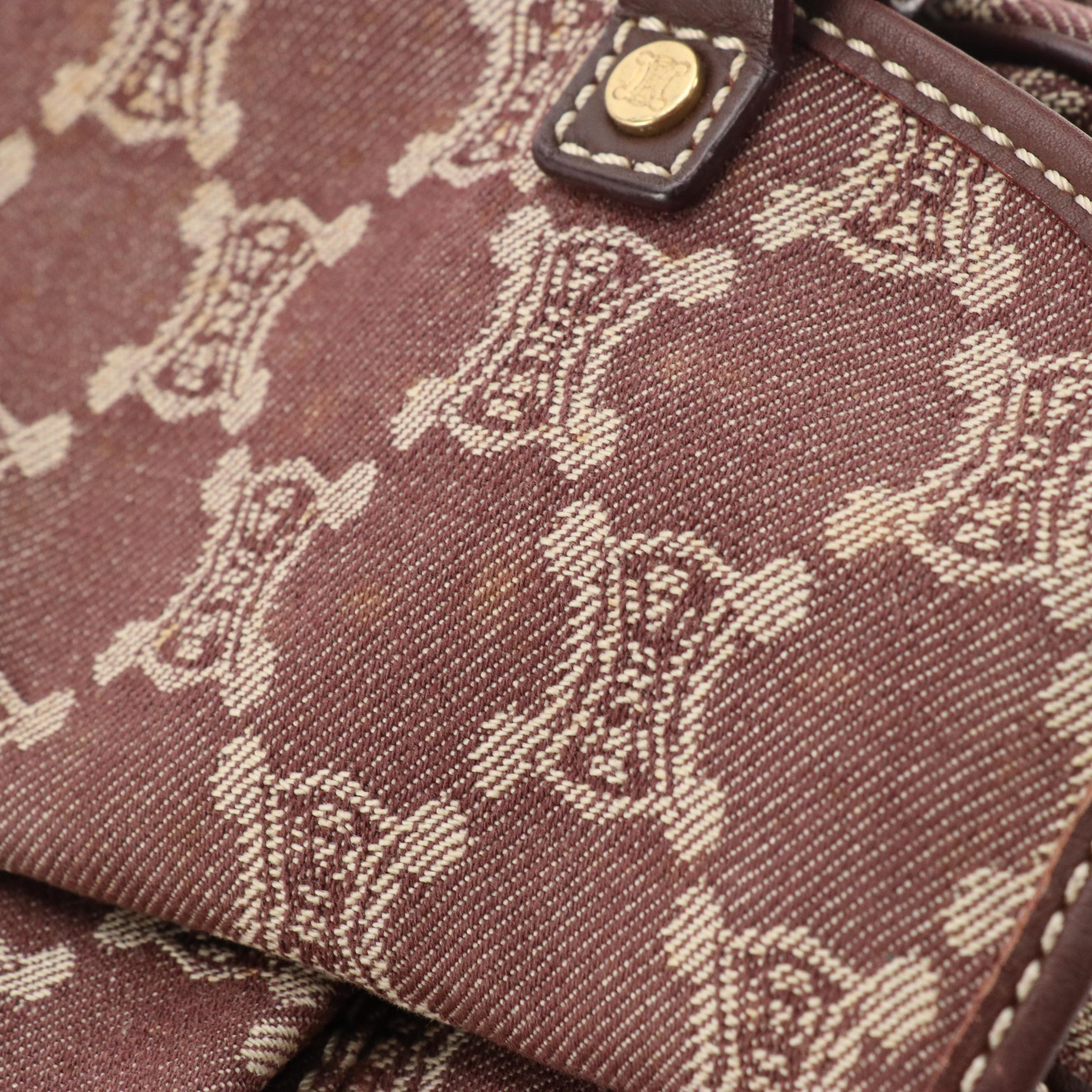 Celine Messenger Crossbody Bag in Triomphe Canvas and Leather