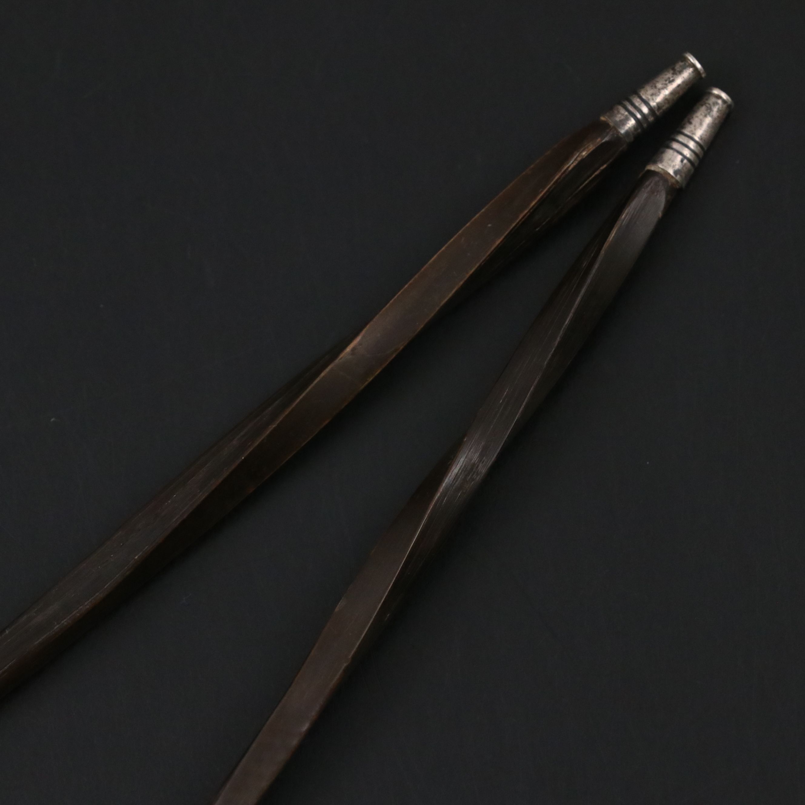 Antique Yapp & Woodward Sterling Silver Ladles with Baleen Handles, 1851