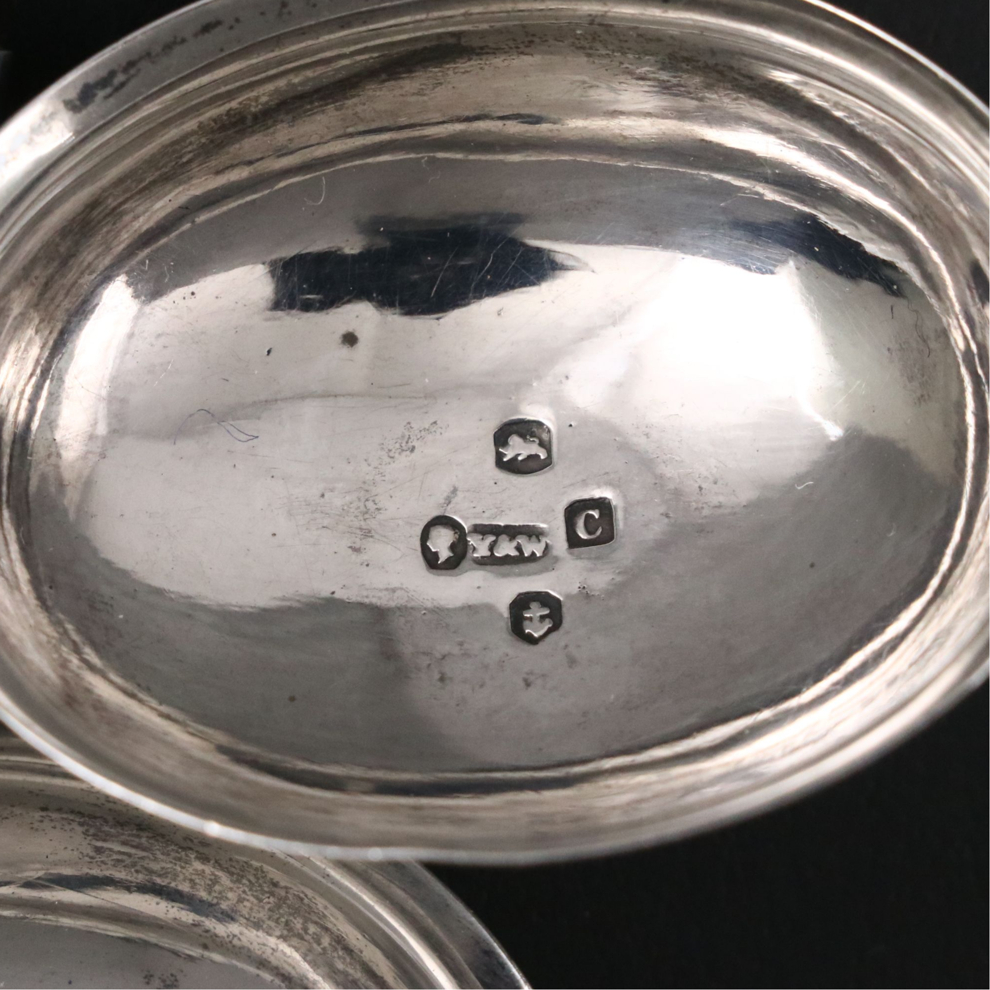 Antique Yapp & Woodward Sterling Silver Ladles with Baleen Handles, 1851