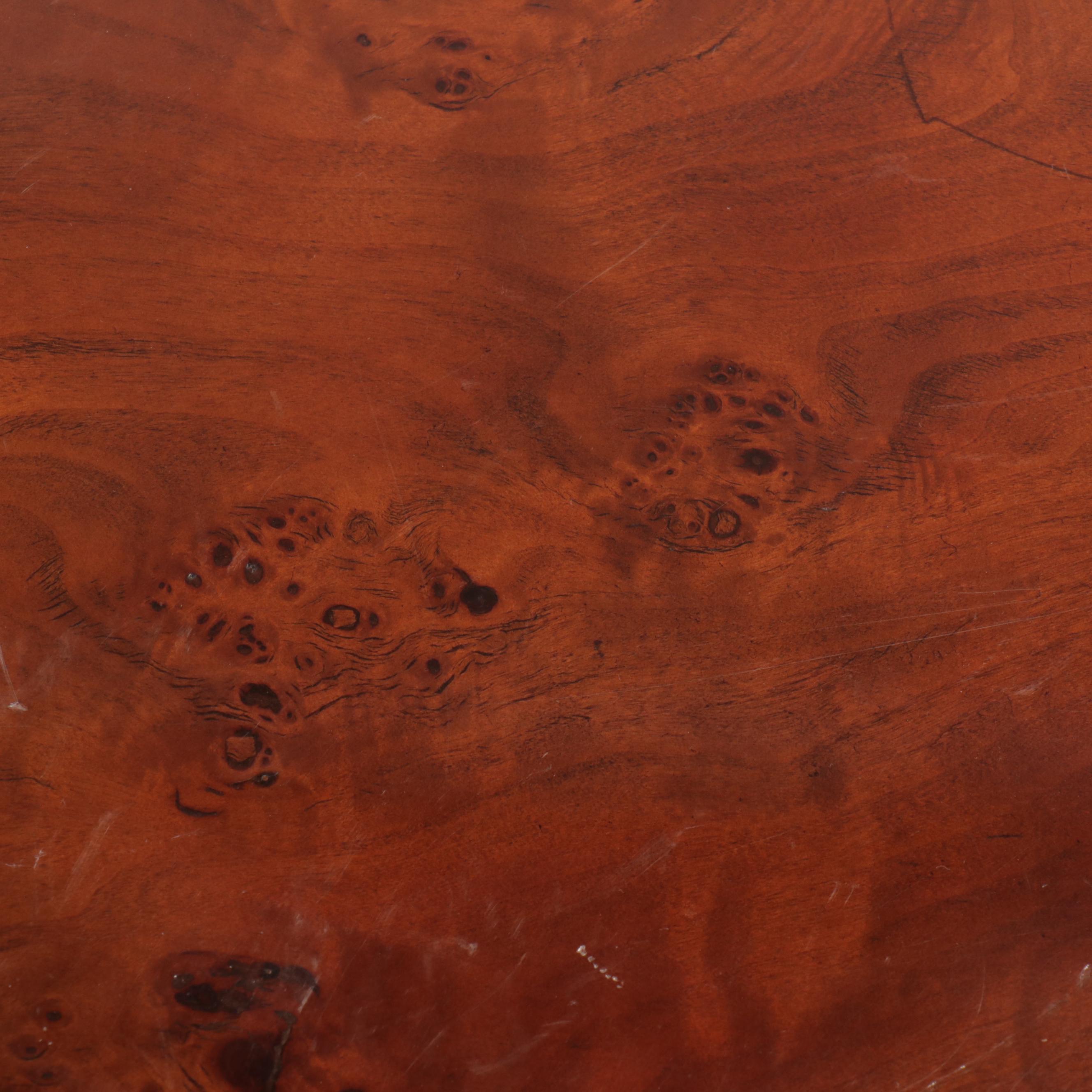 Frontgate Contemporary Mahogany Finish Wooden Folding Tables