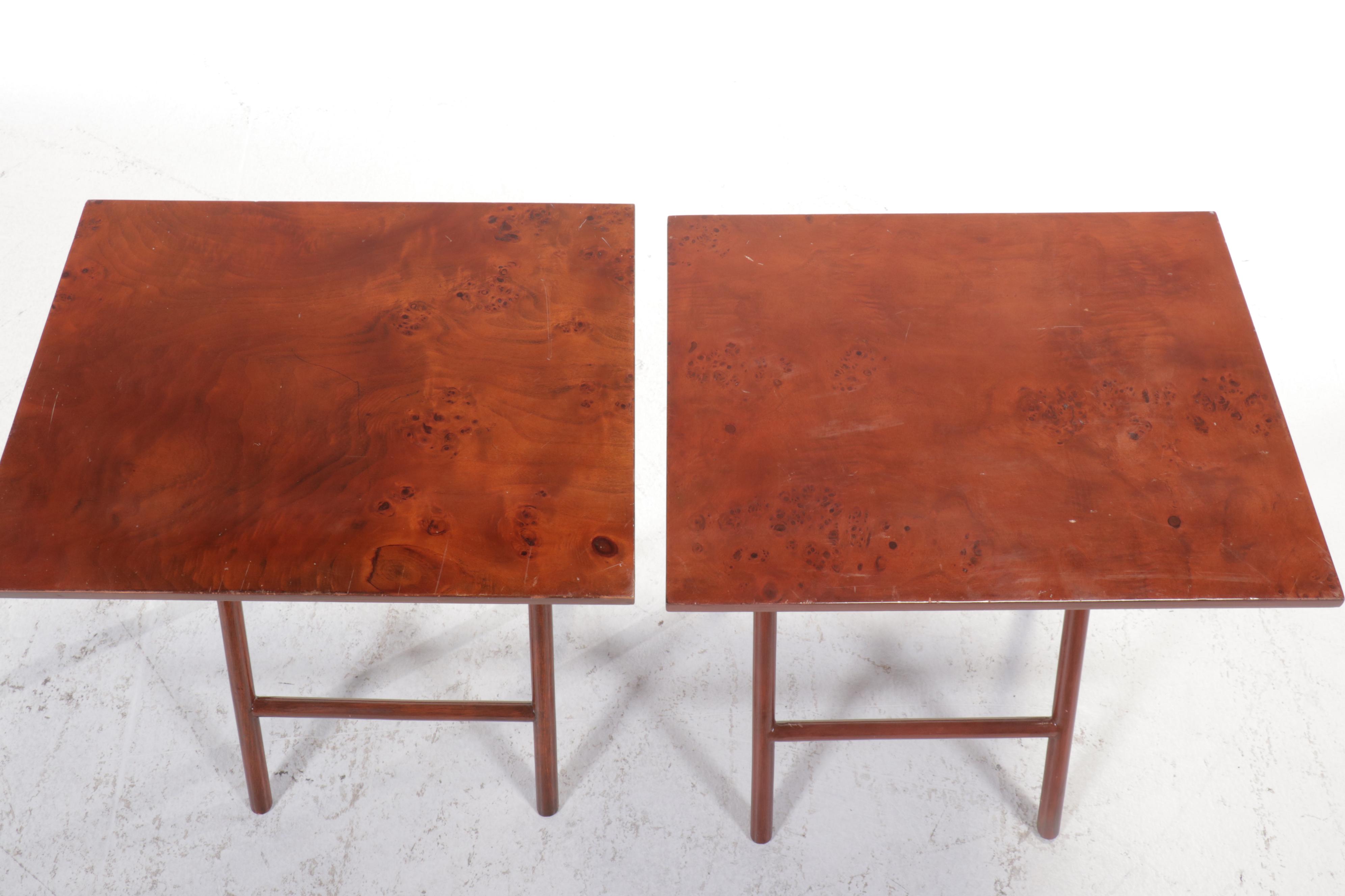 Frontgate Contemporary Mahogany Finish Wooden Folding Tables