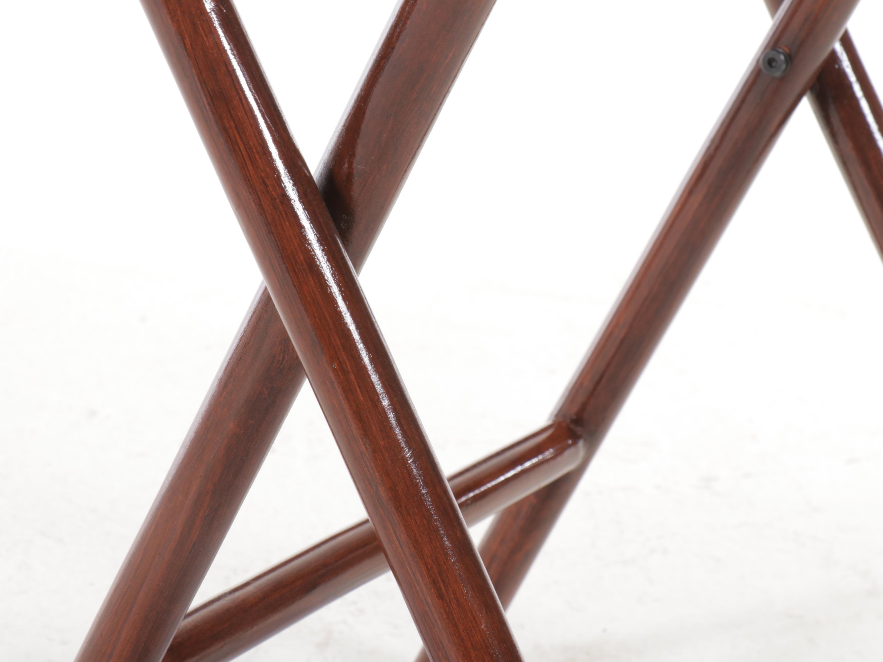 Frontgate Contemporary Mahogany Finish Wooden Folding Tables