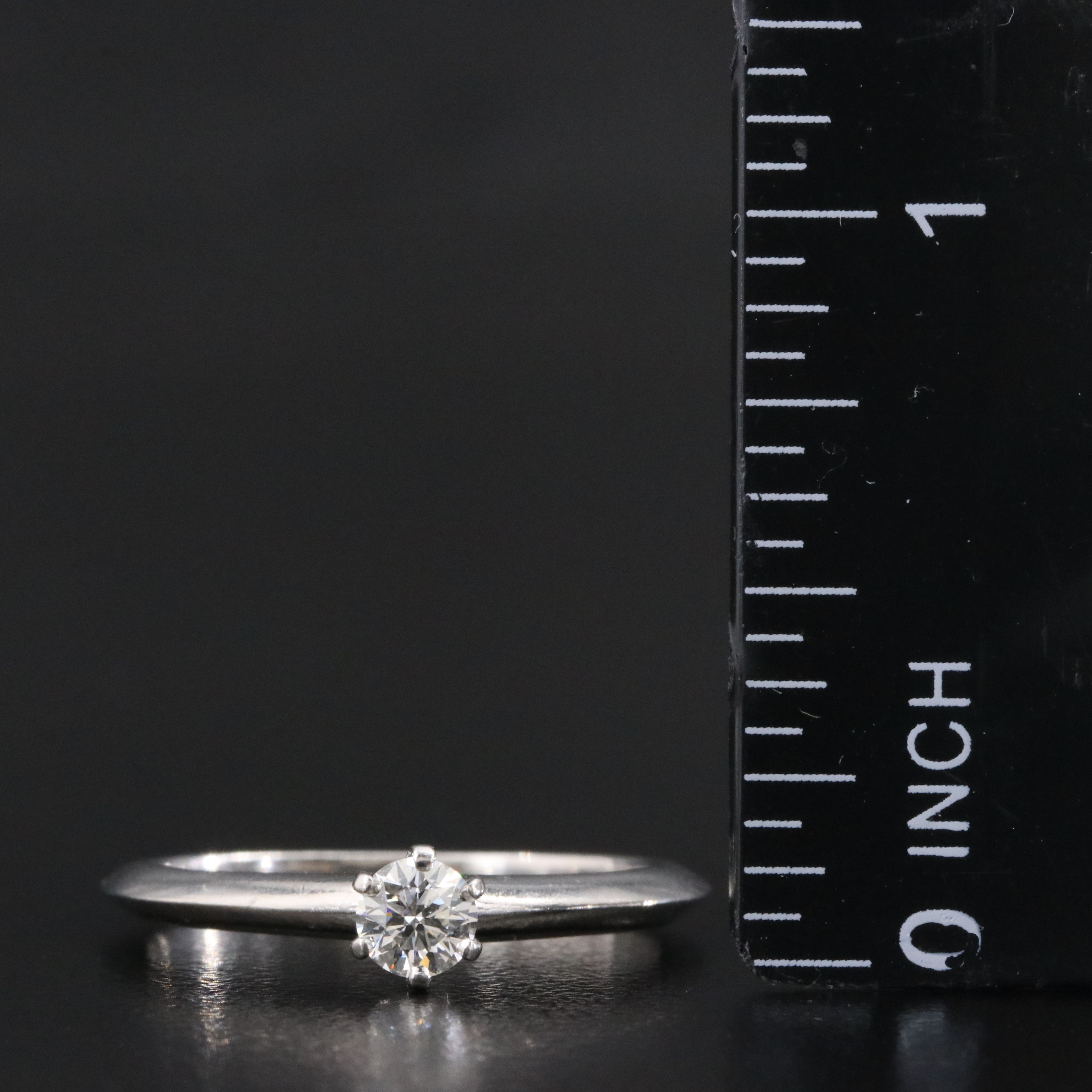 Tiffany & Co. Platinum 0.25 CT Knife Edge Solitaire Ring