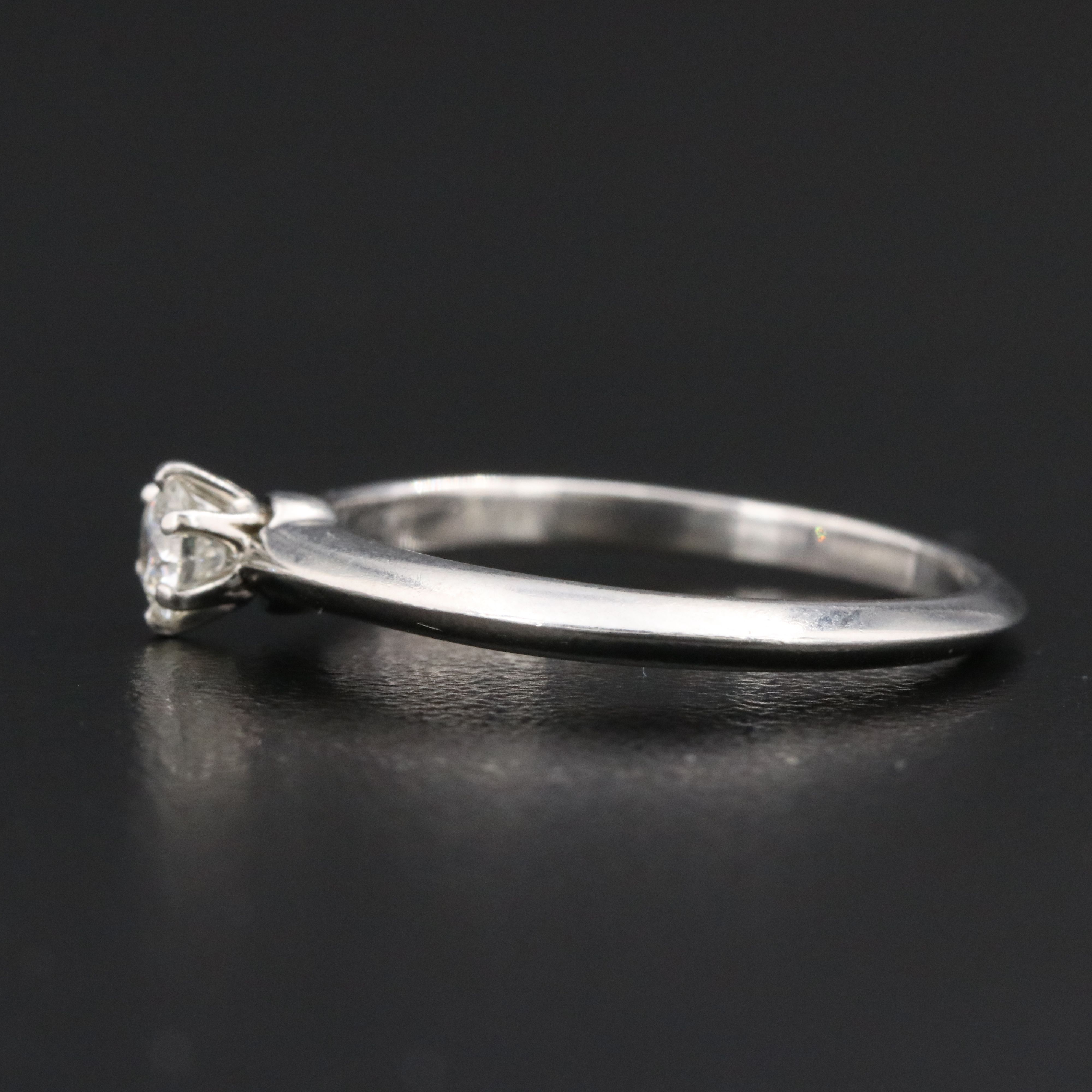 Tiffany & Co. Platinum 0.25 CT Knife Edge Solitaire Ring