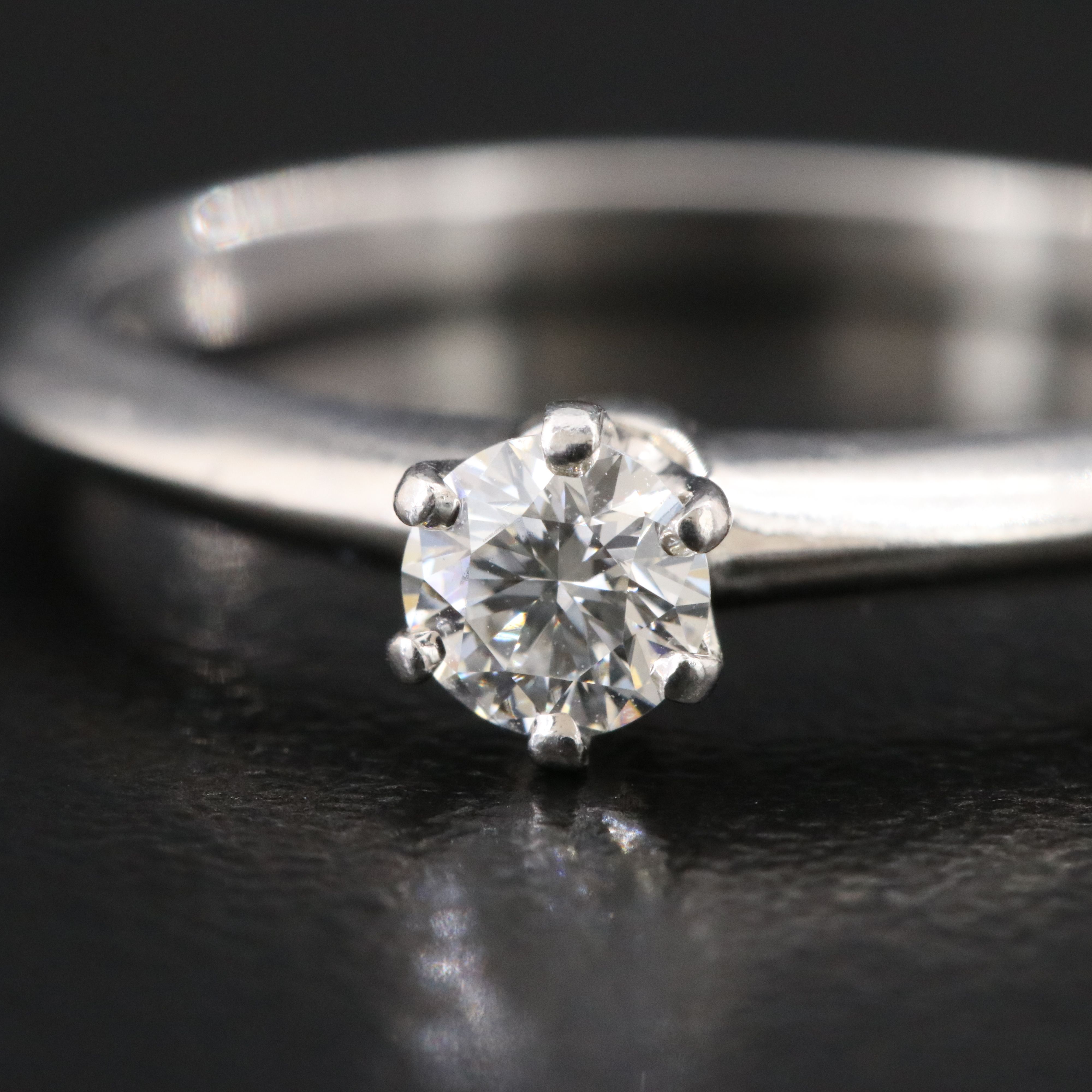 Tiffany & Co. Platinum 0.25 CT Knife Edge Solitaire Ring