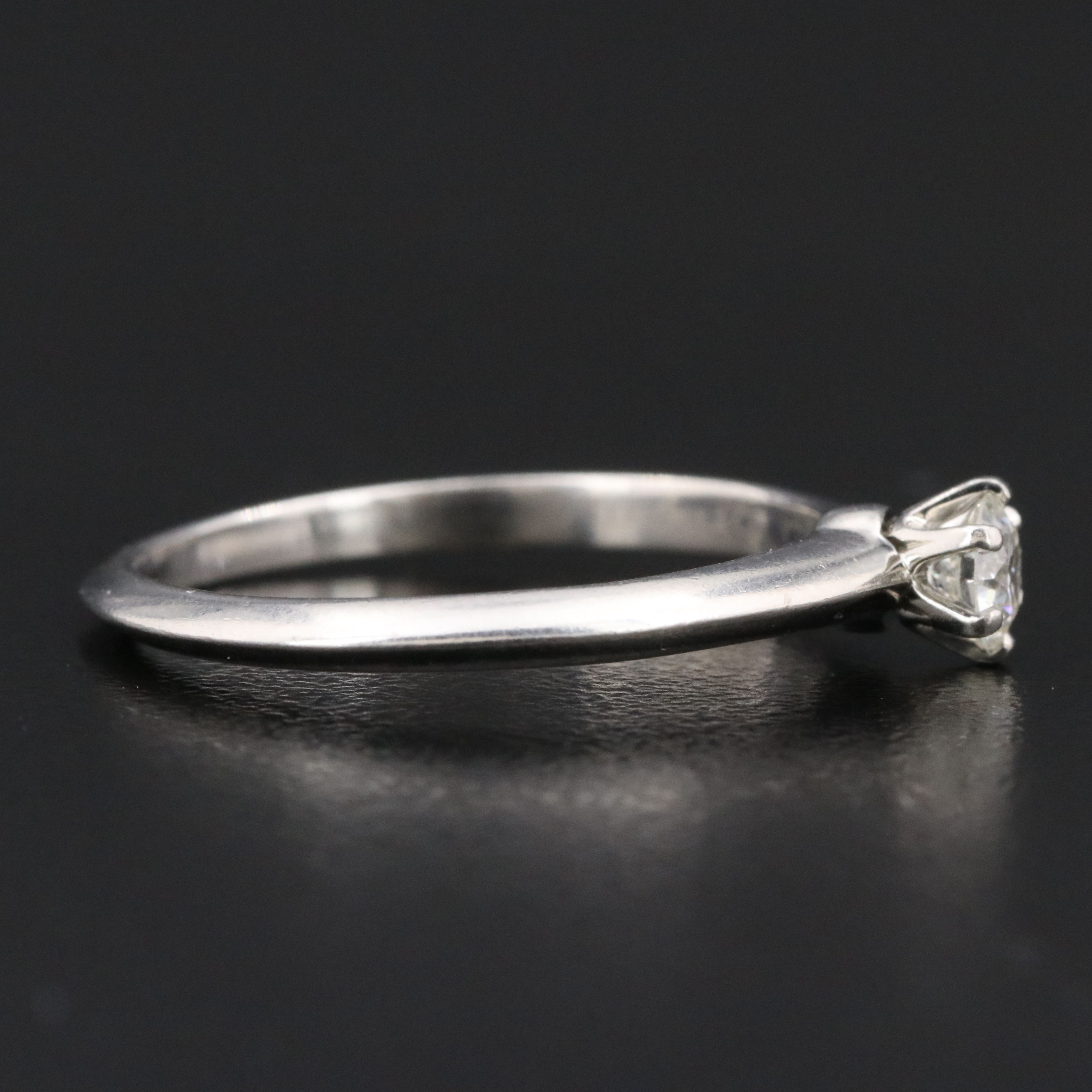 Tiffany & Co. Platinum 0.25 CT Knife Edge Solitaire Ring