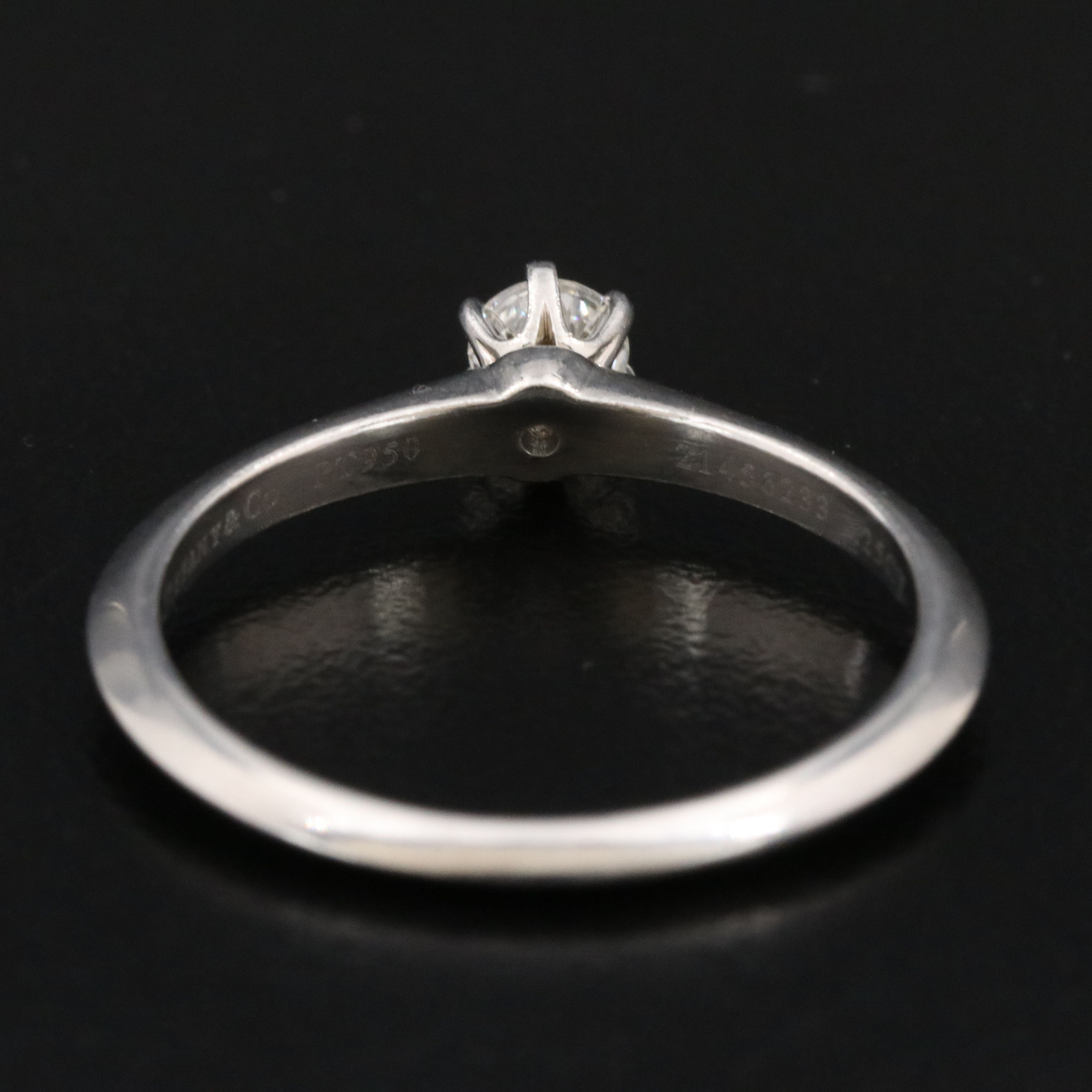 Tiffany & Co. Platinum 0.25 CT Knife Edge Solitaire Ring