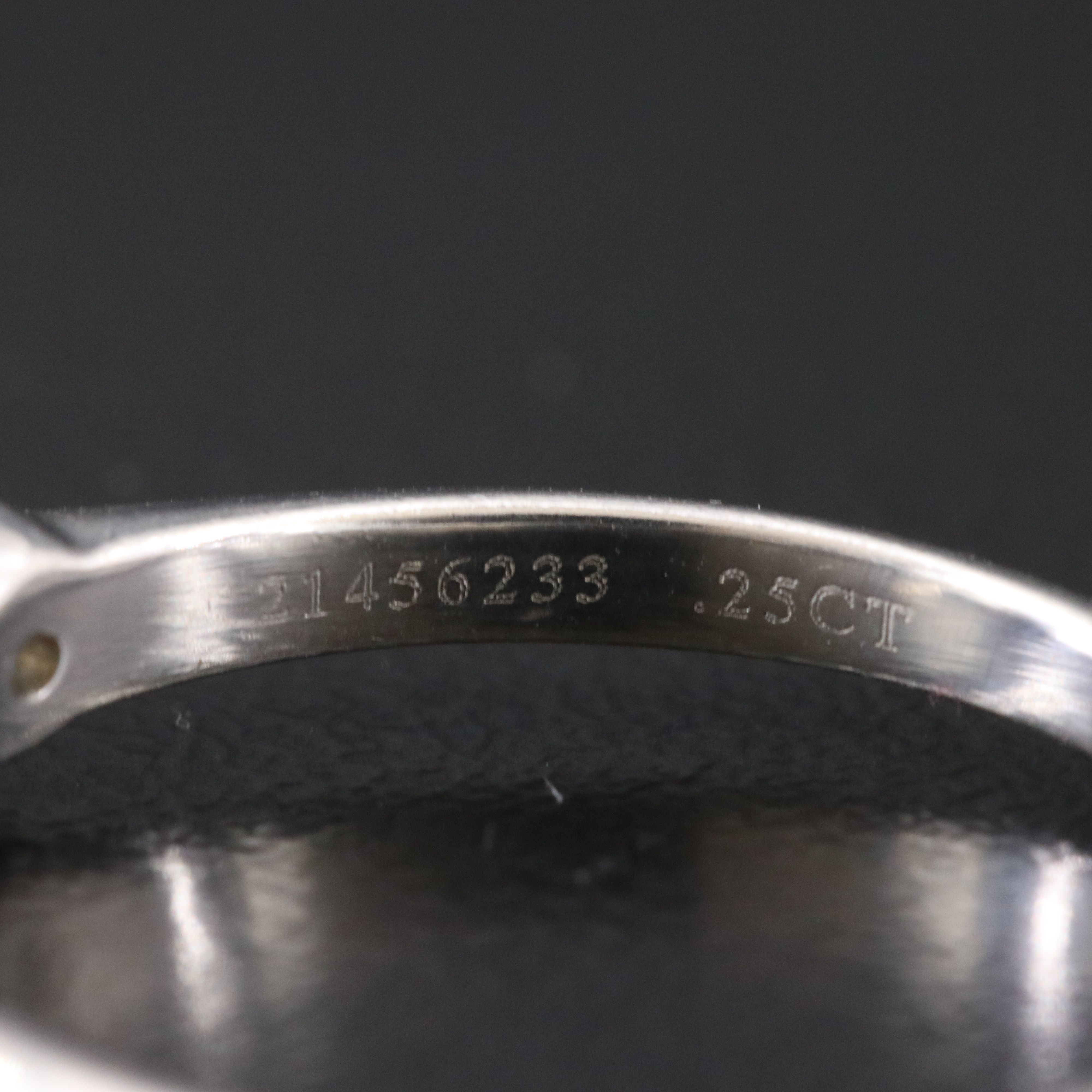 Tiffany & Co. Platinum 0.25 CT Knife Edge Solitaire Ring