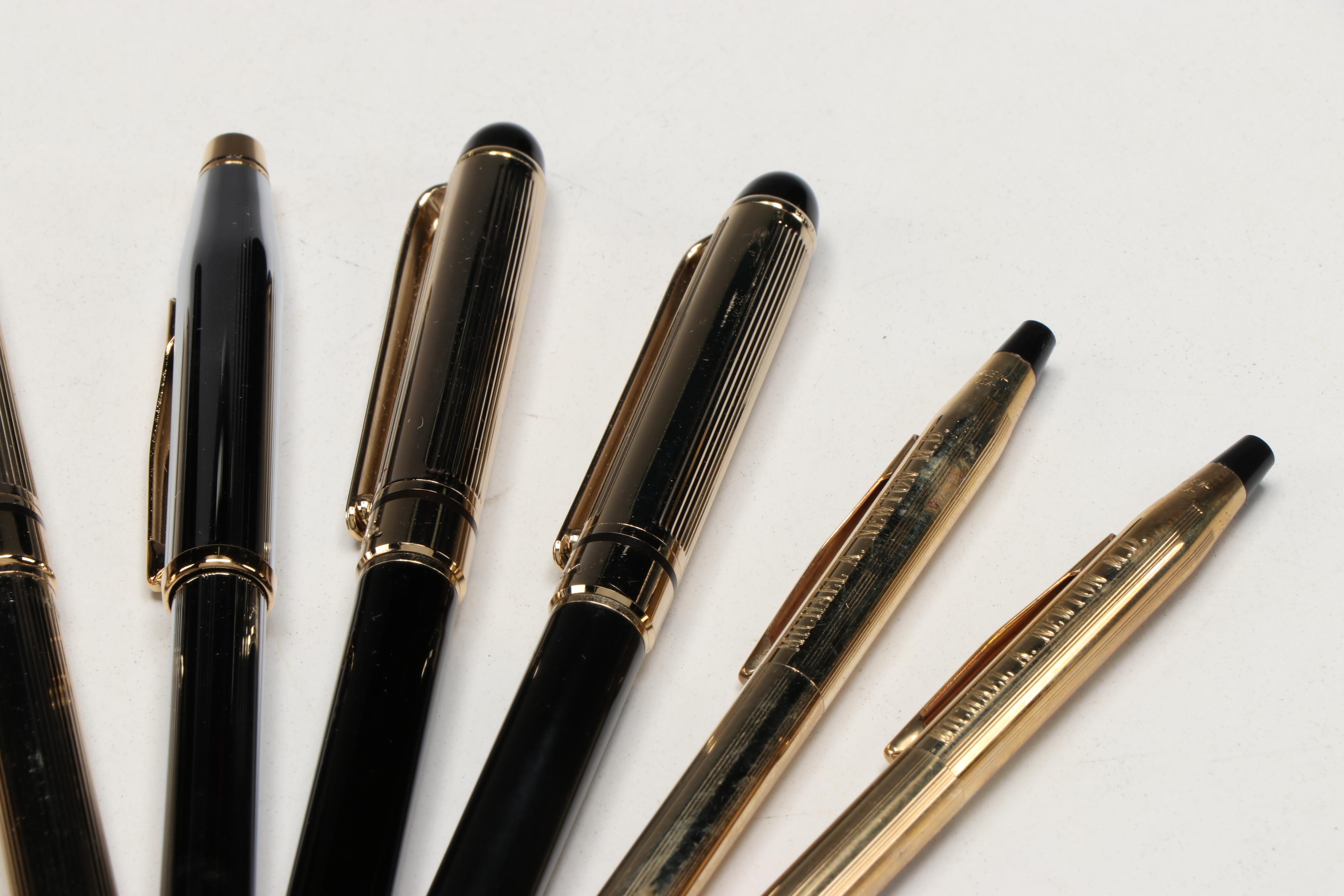Parker, Pierre Cardin and Parker Chrome with Gold Plate Pen and Pencil Sets