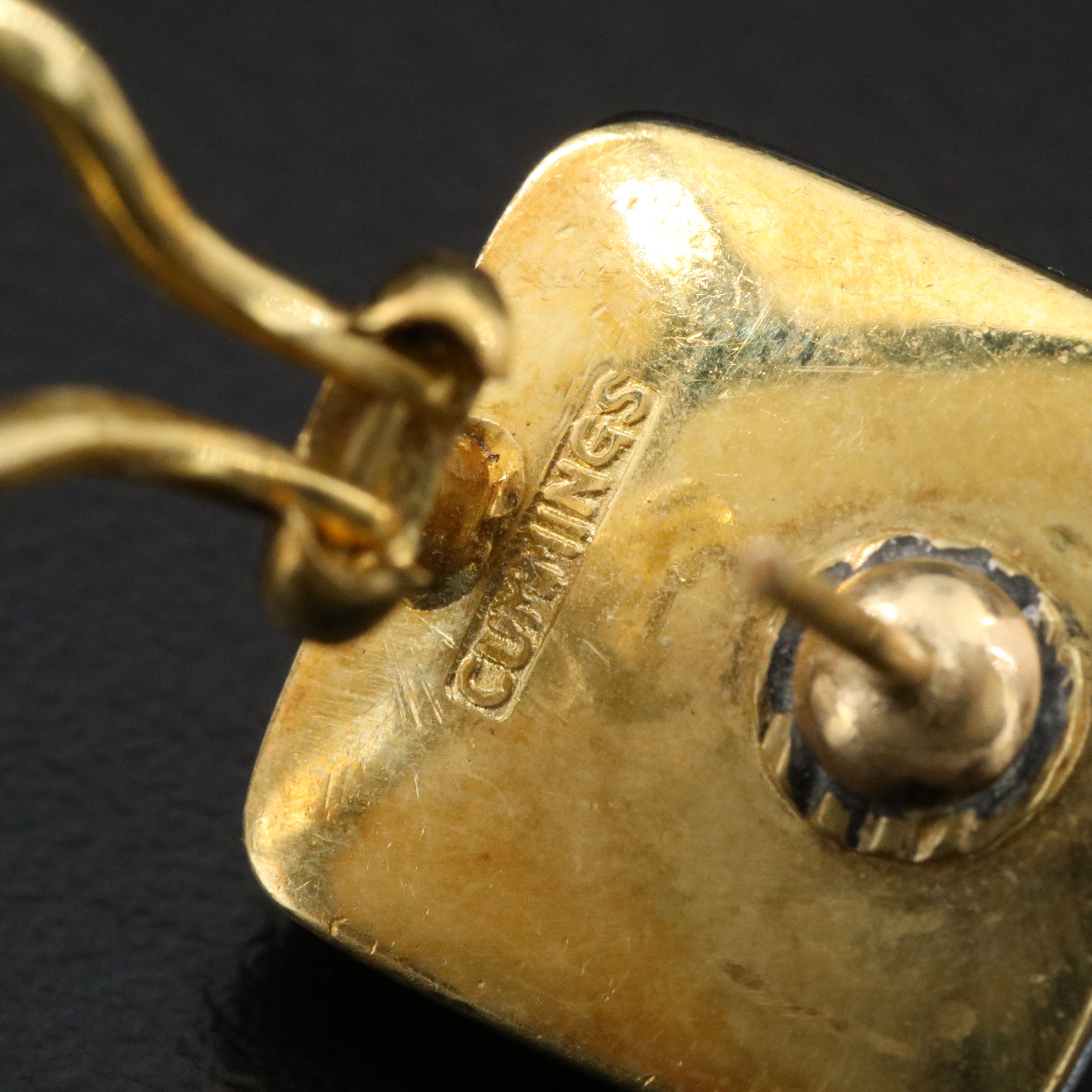 Angela Cummings 18KT Pearl and Hematite Cushion Earrings