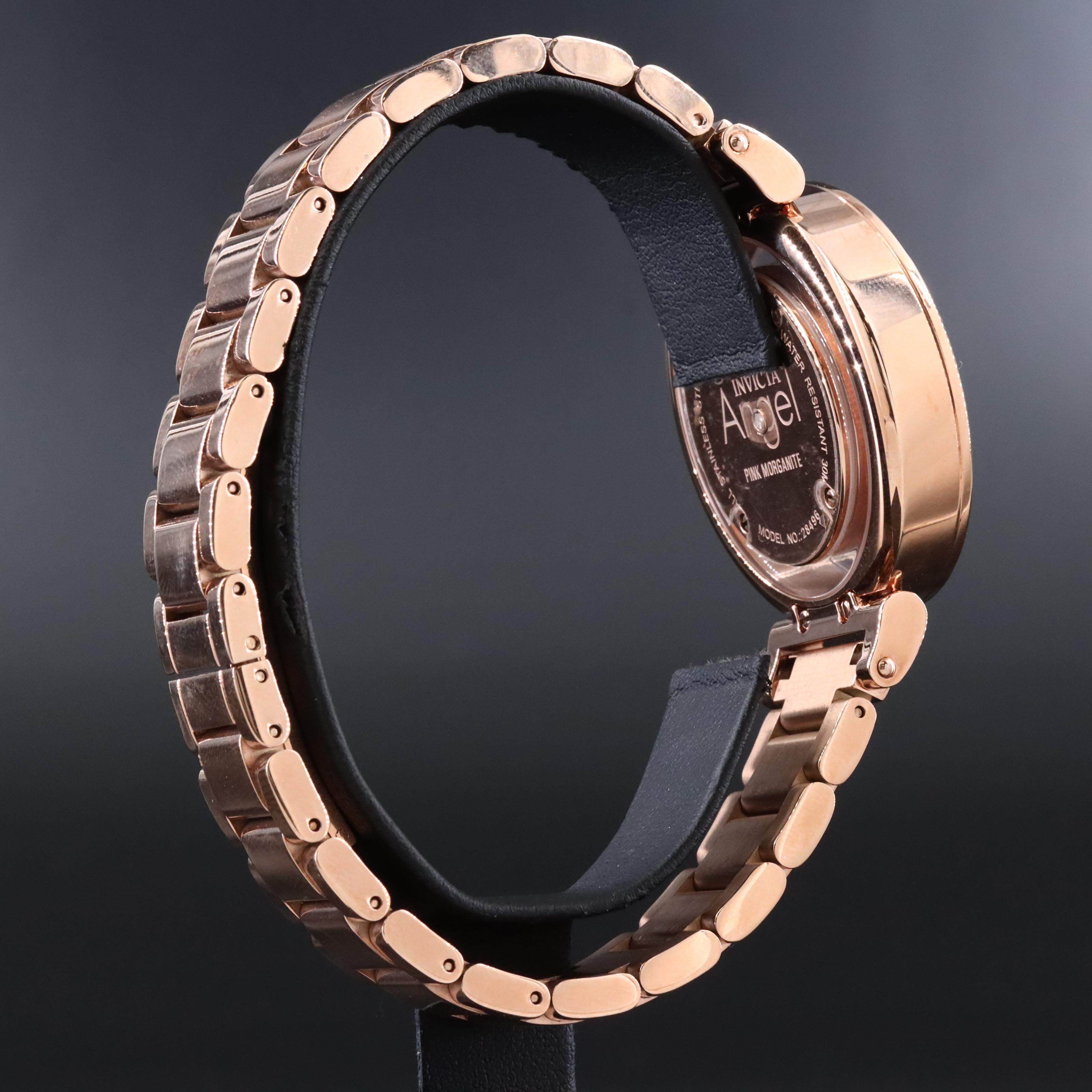 Invicta Angel Pink Morganite  and Mother-of-Pearl Quartz Watch #28496