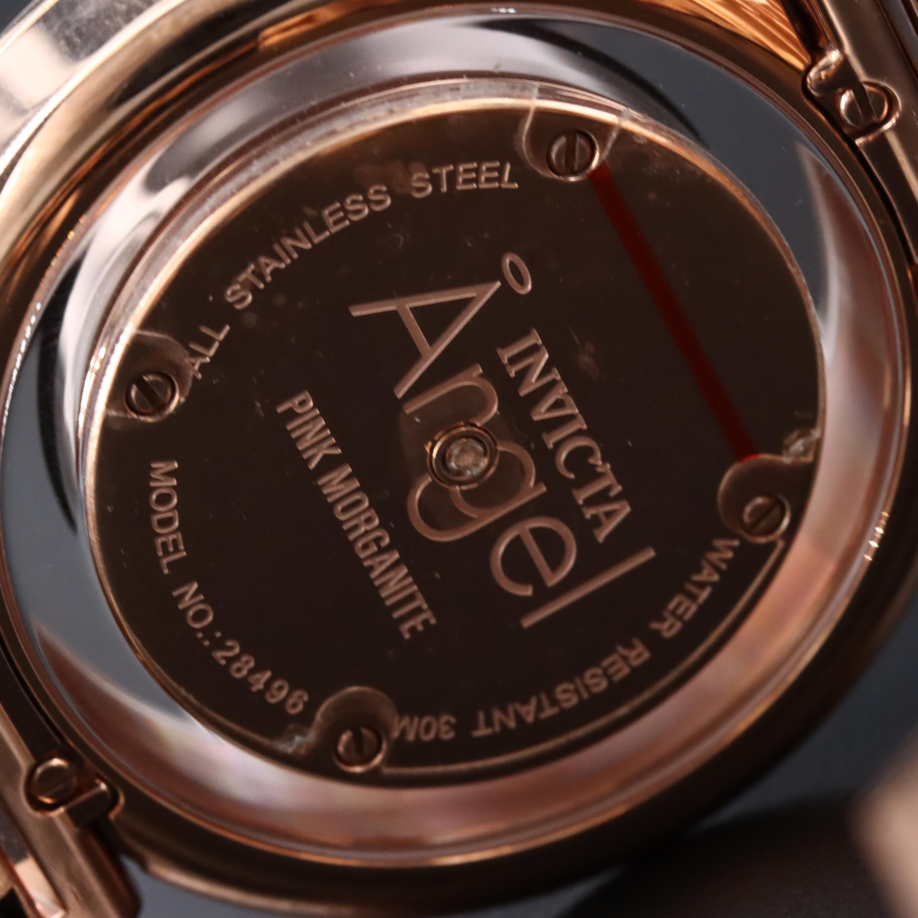 Invicta Angel Pink Morganite  and Mother-of-Pearl Quartz Watch #28496